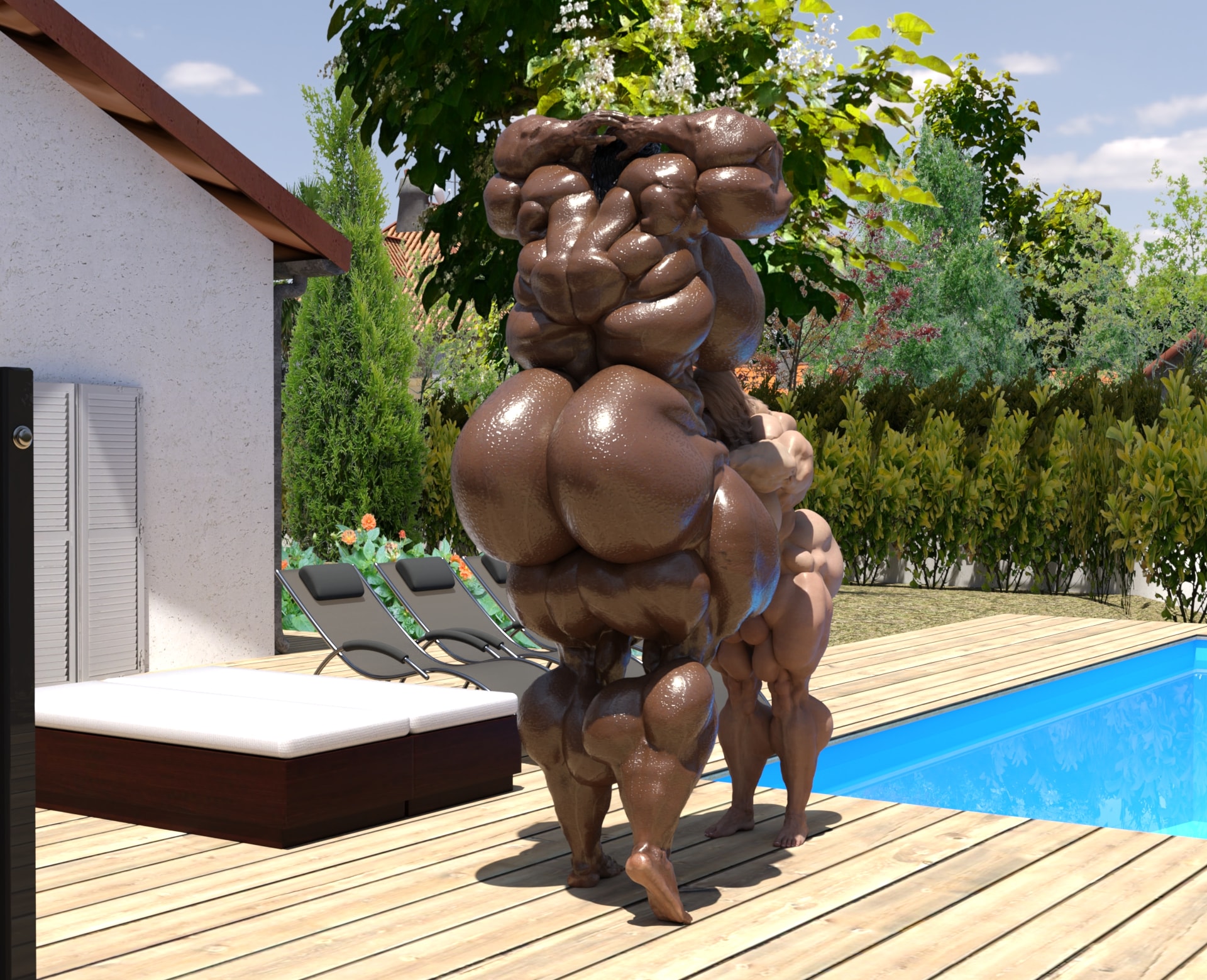 Dzcelestial3D models curvy femalebodybuilders busty bimbo 3d comics