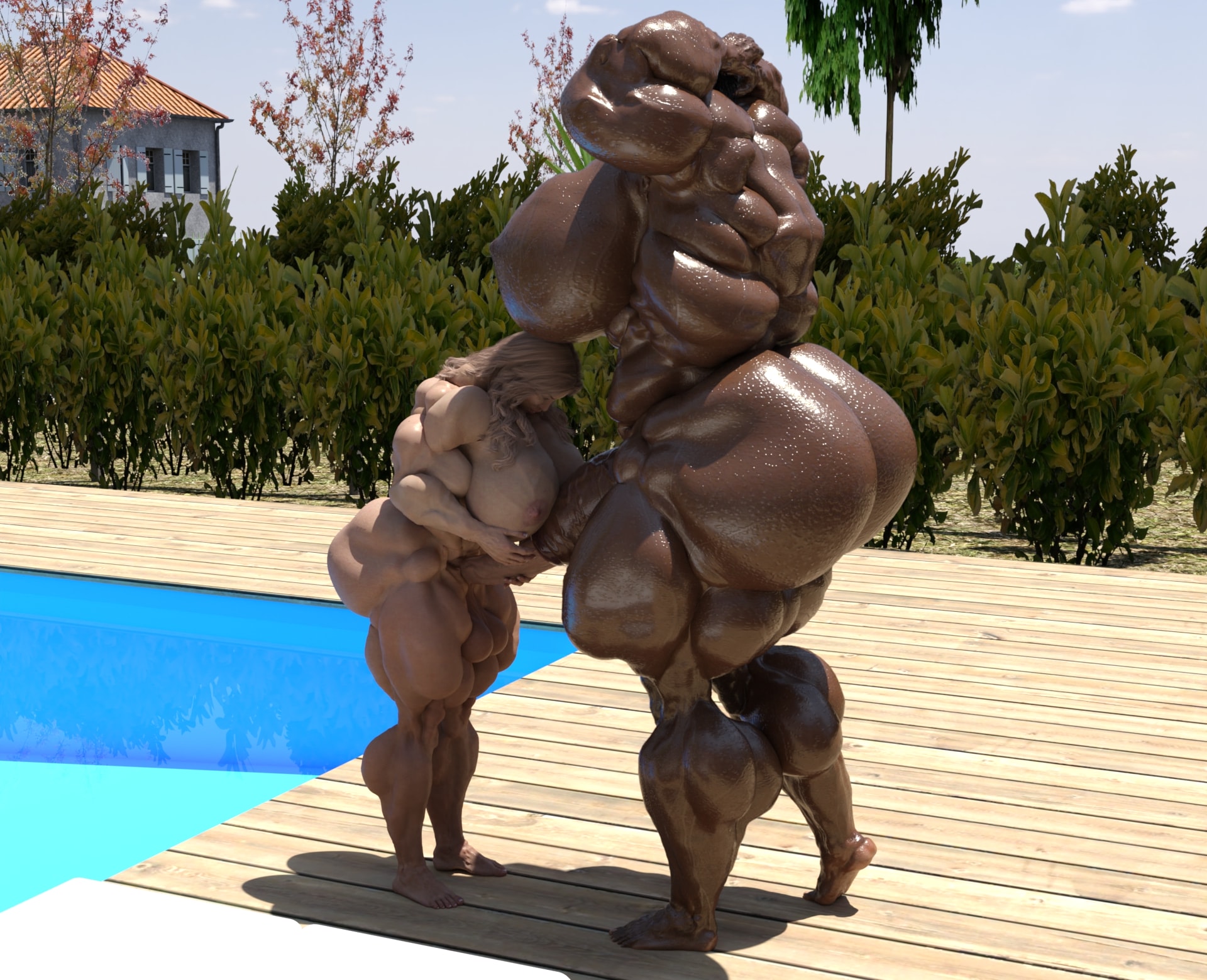 Dzcelestial3D models curvy femalebodybuilders busty bimbo 3d comics