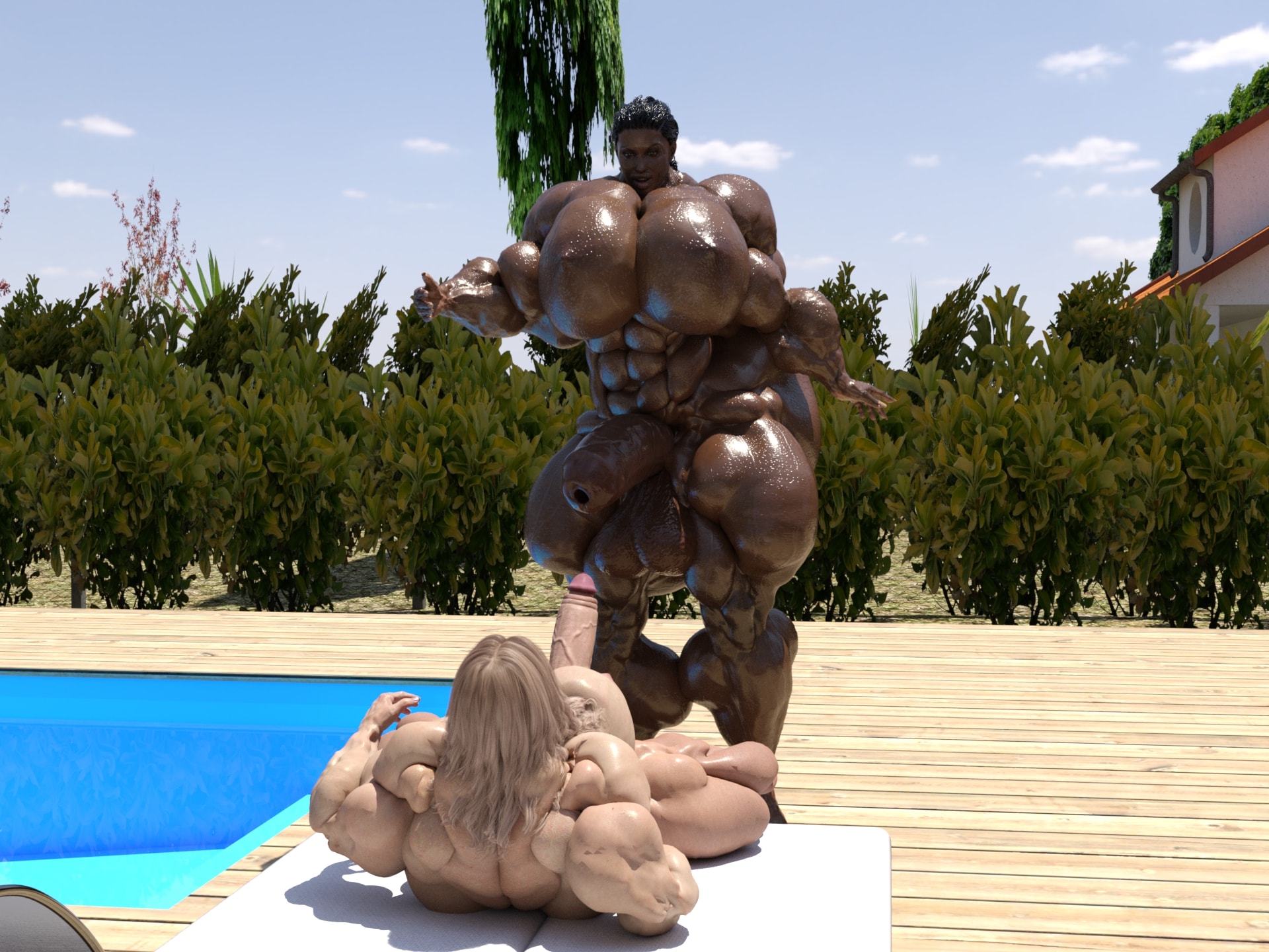 Dzcelestial3D models curvy femalebodybuilders busty bimbo 3d comics