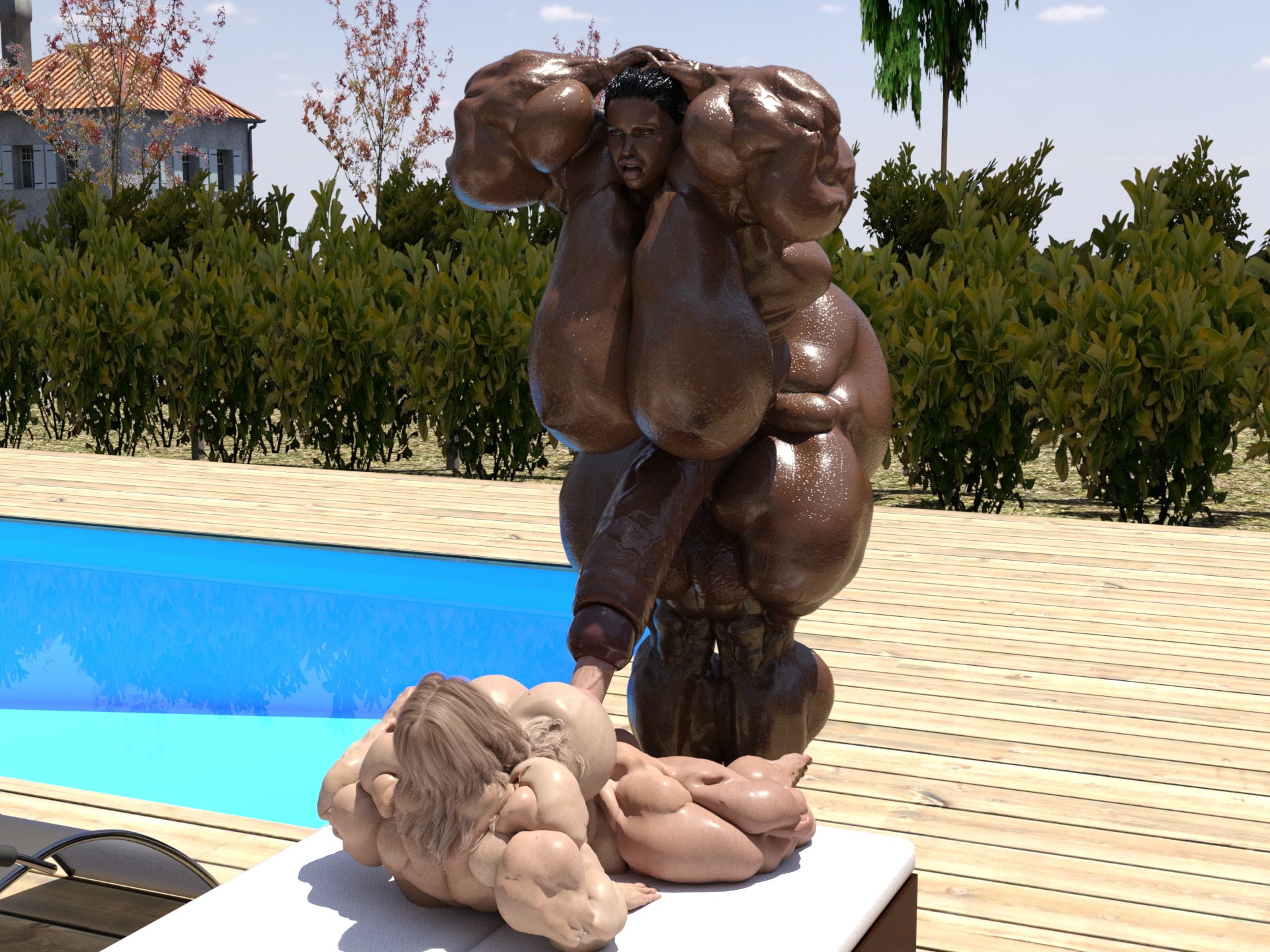 Dzcelestial3D models curvy femalebodybuilders busty bimbo 3d comics