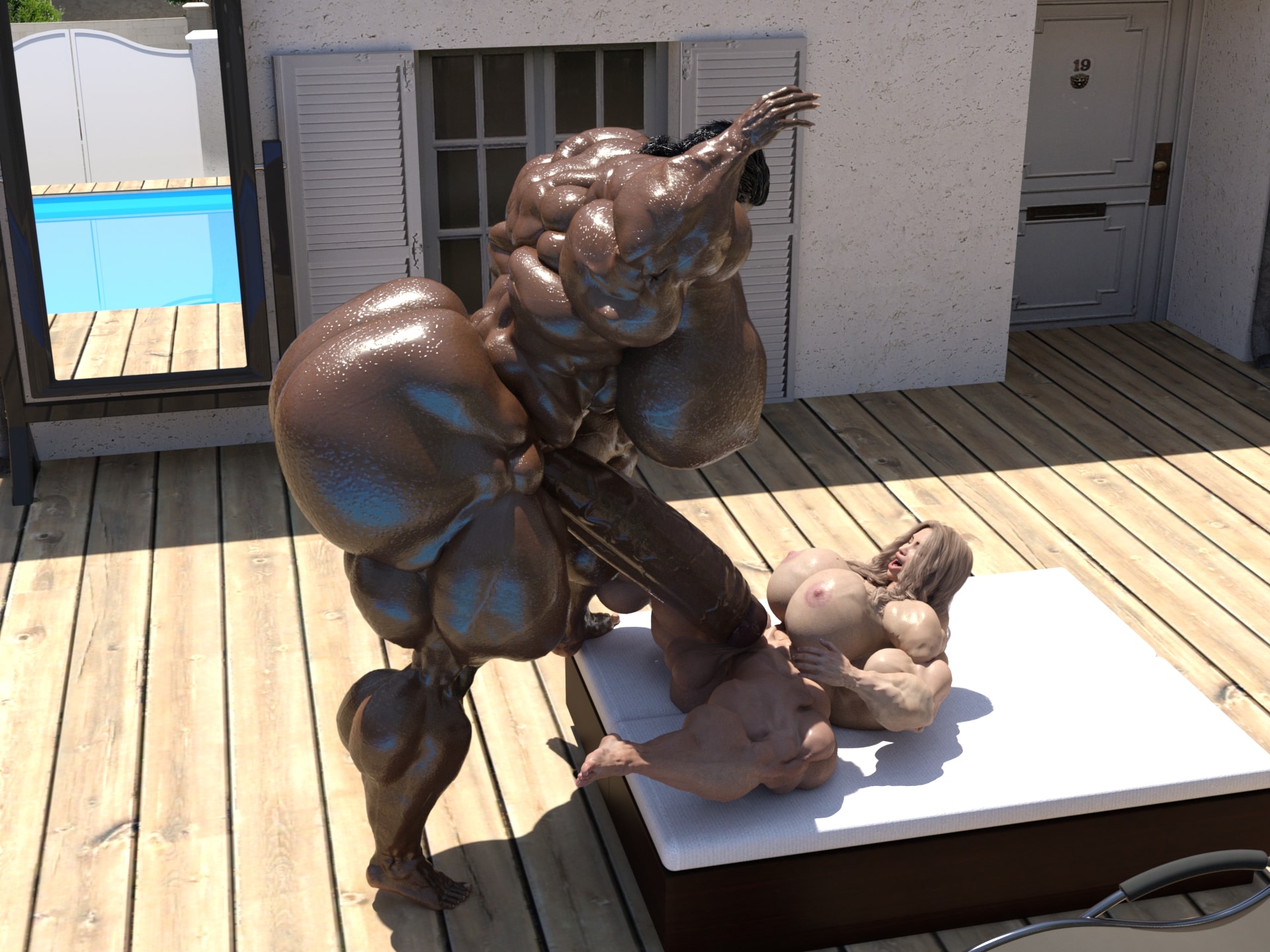 Dzcelestial3D models curvy femalebodybuilders busty bimbo 3d comics