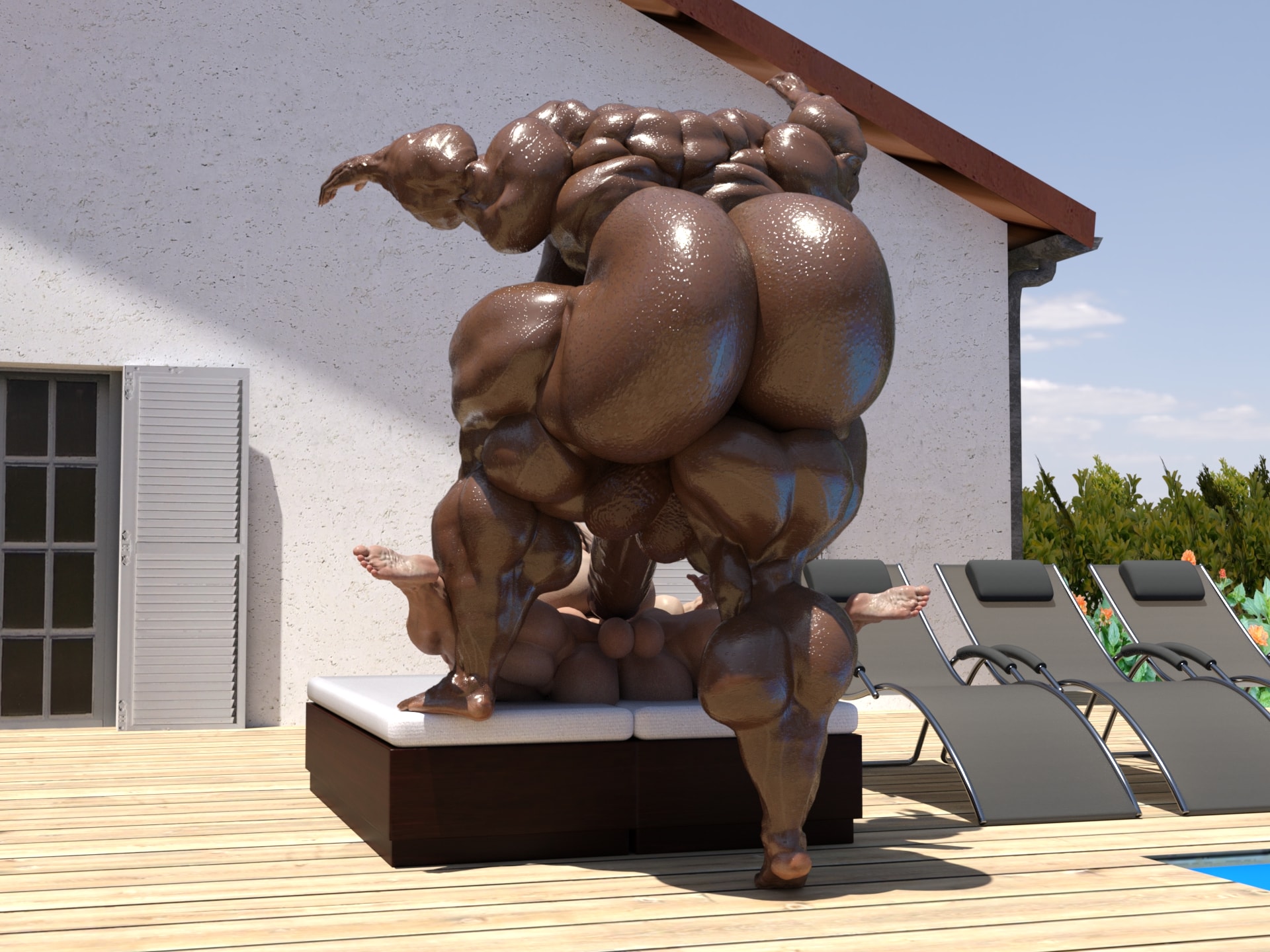 Dzcelestial3D models curvy femalebodybuilders busty bimbo 3d comics