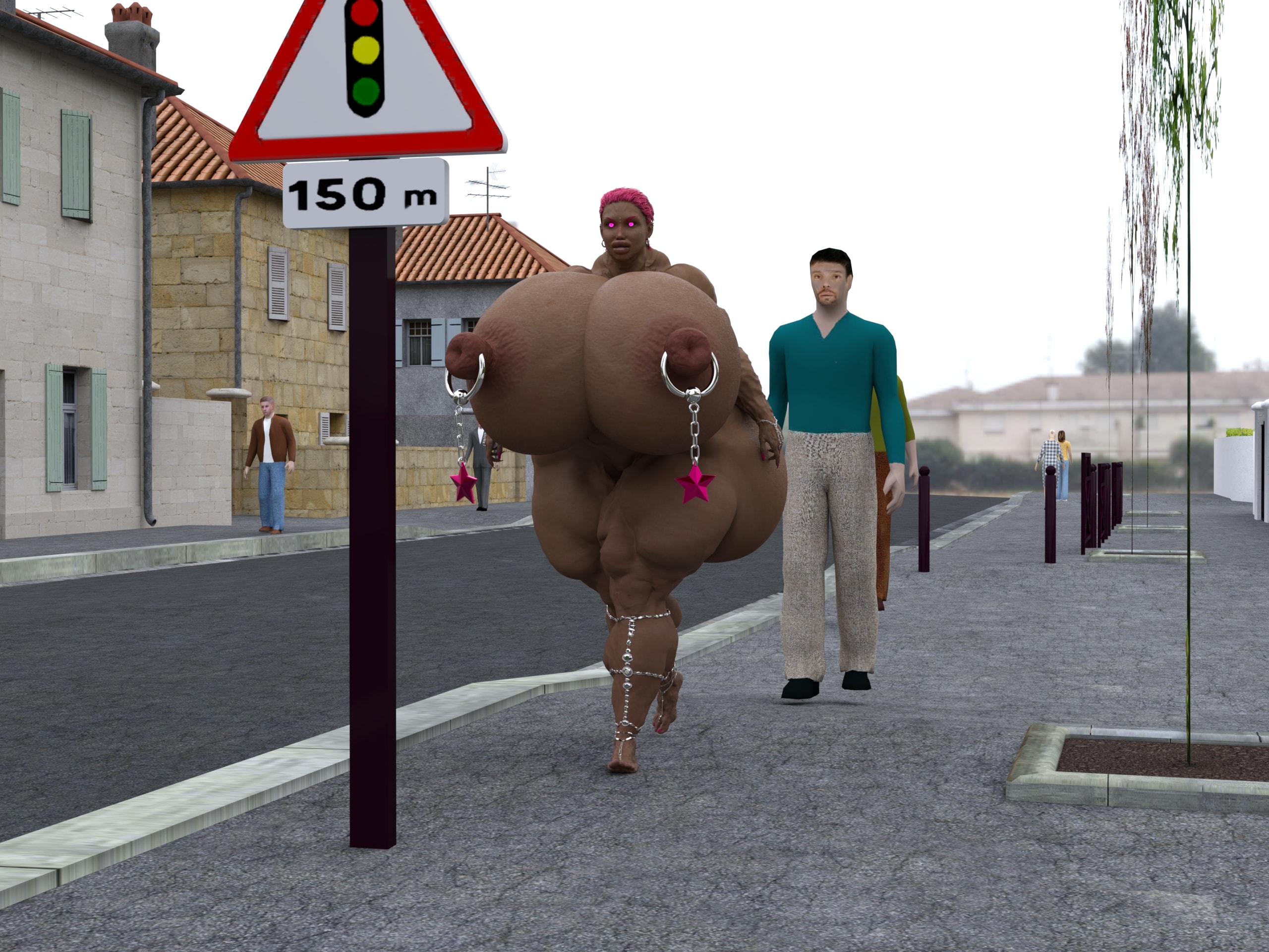 Dzcelestial3D models curvy femalebodybuilders busty bimbo 3d comics