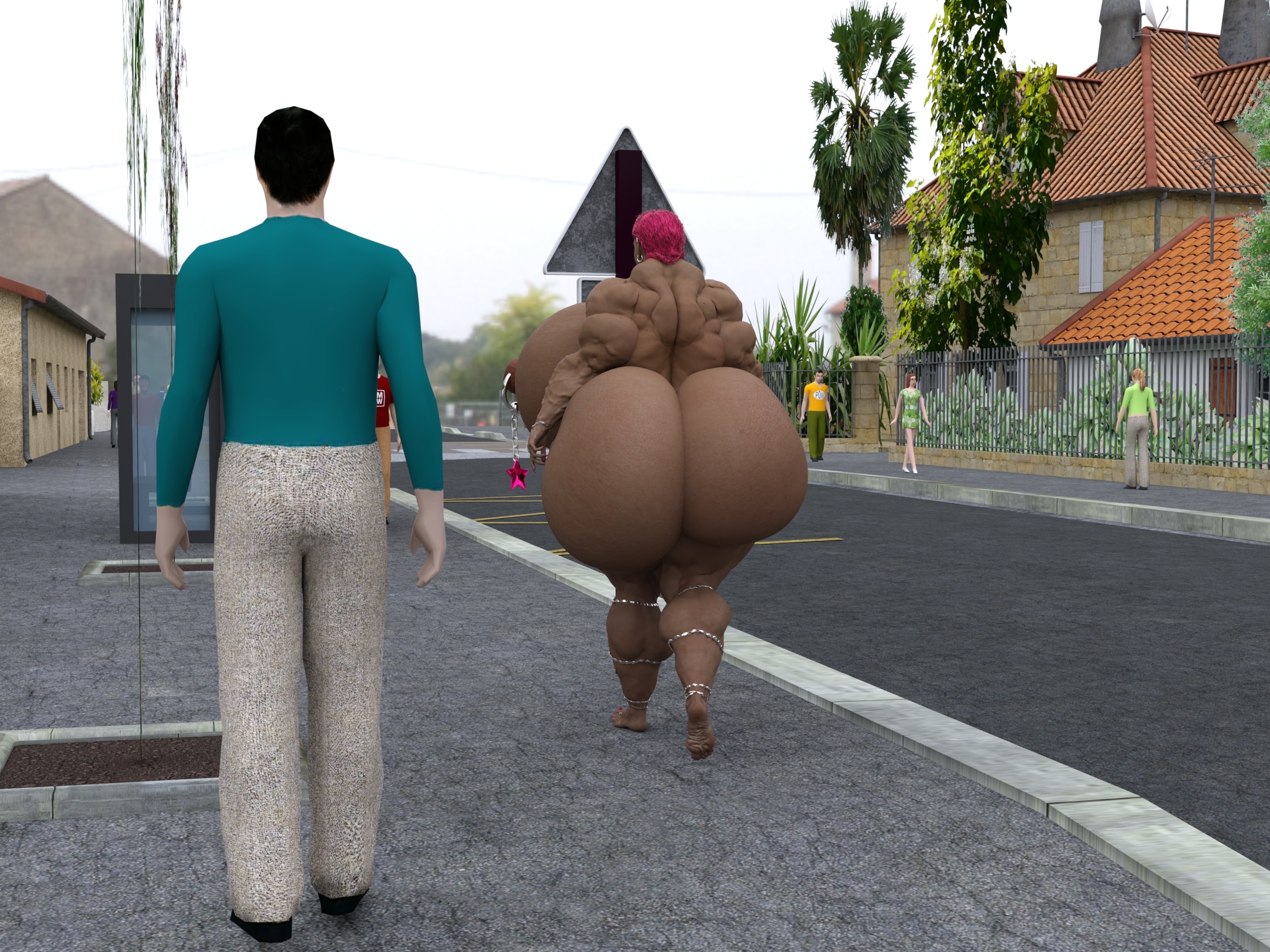 Dzcelestial3D models curvy femalebodybuilders busty bimbo 3d comics