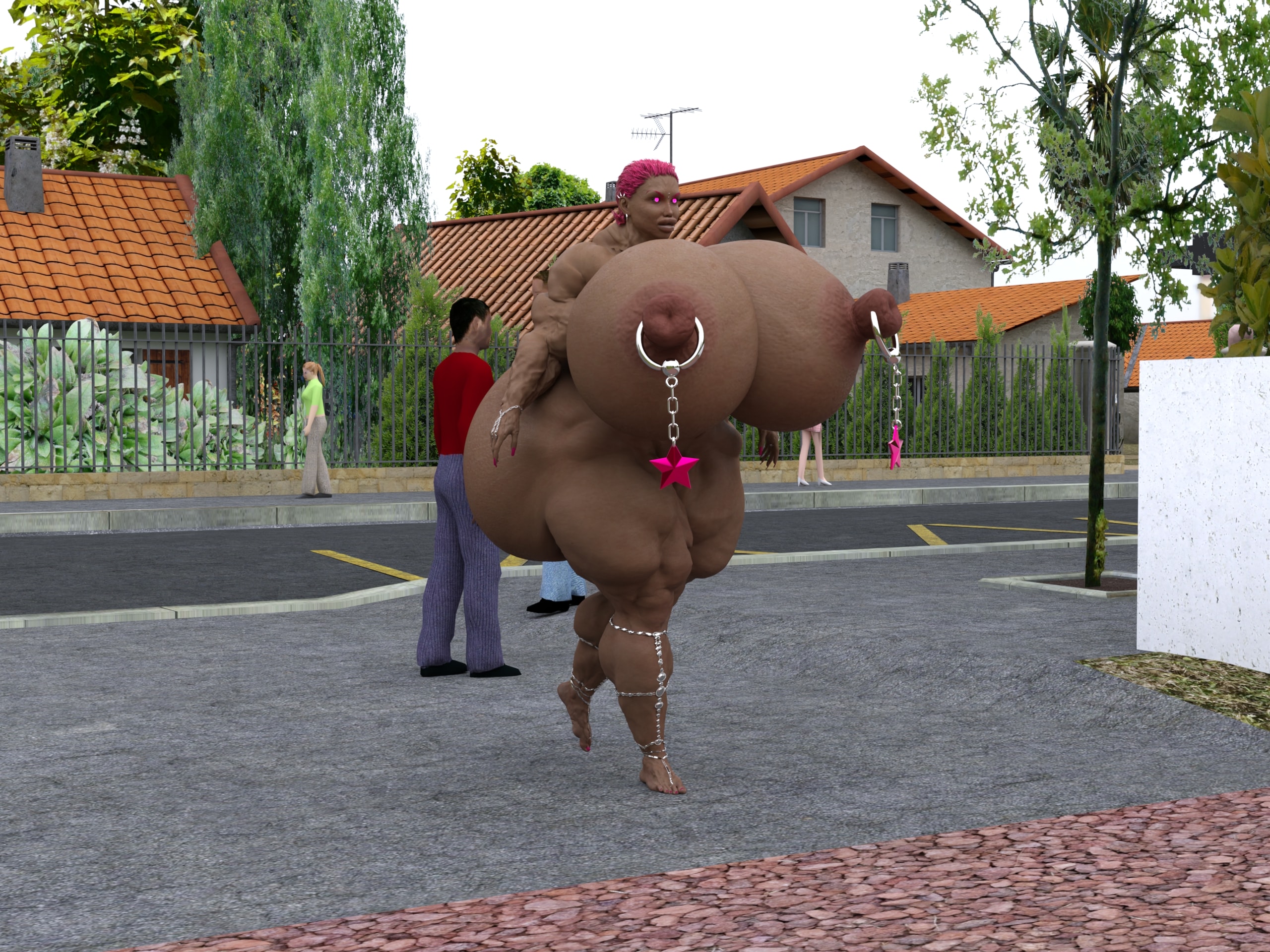 Dzcelestial3D models curvy femalebodybuilders busty bimbo 3d comics