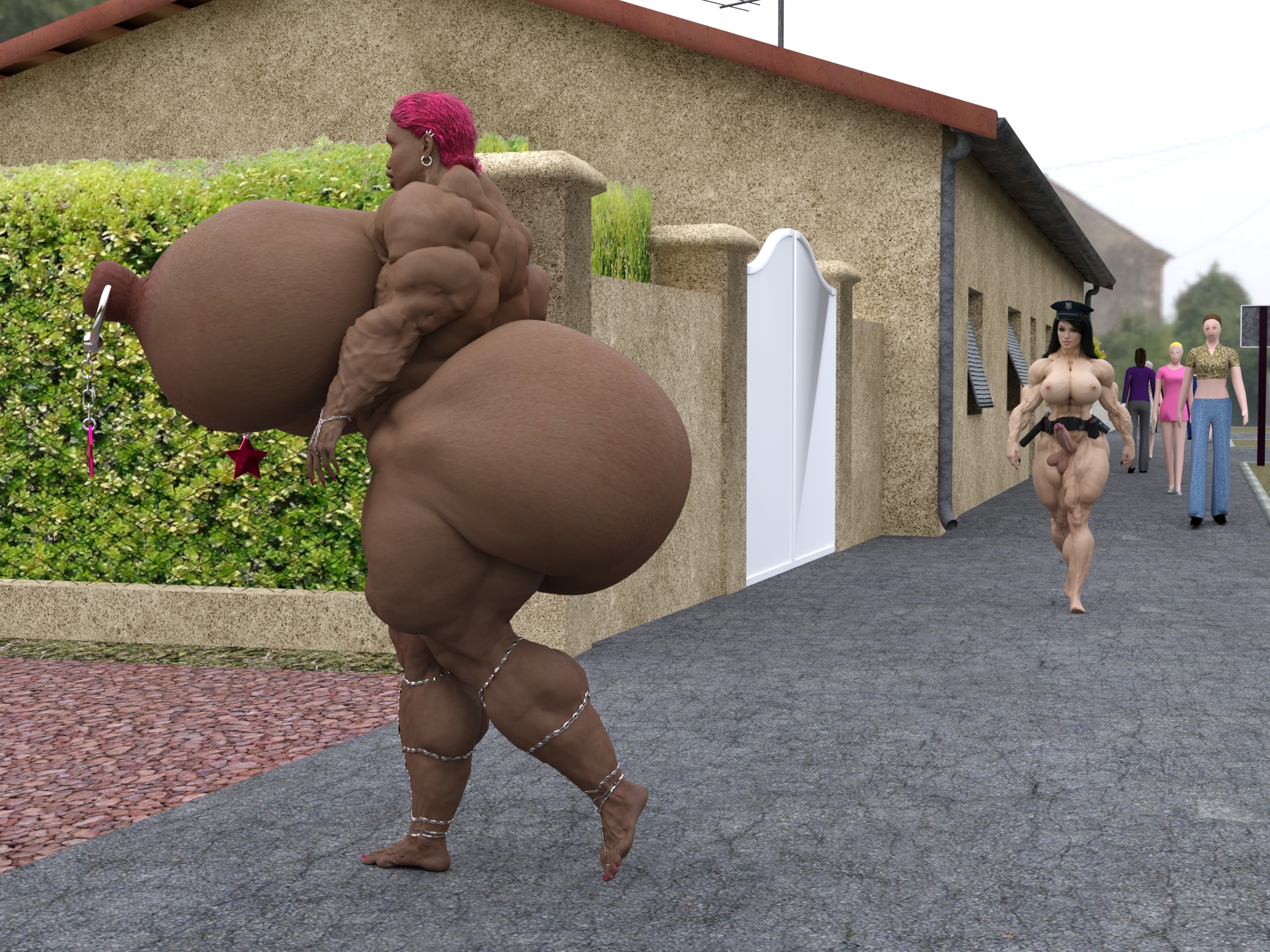 Dzcelestial3D models curvy femalebodybuilders busty bimbo 3d comics