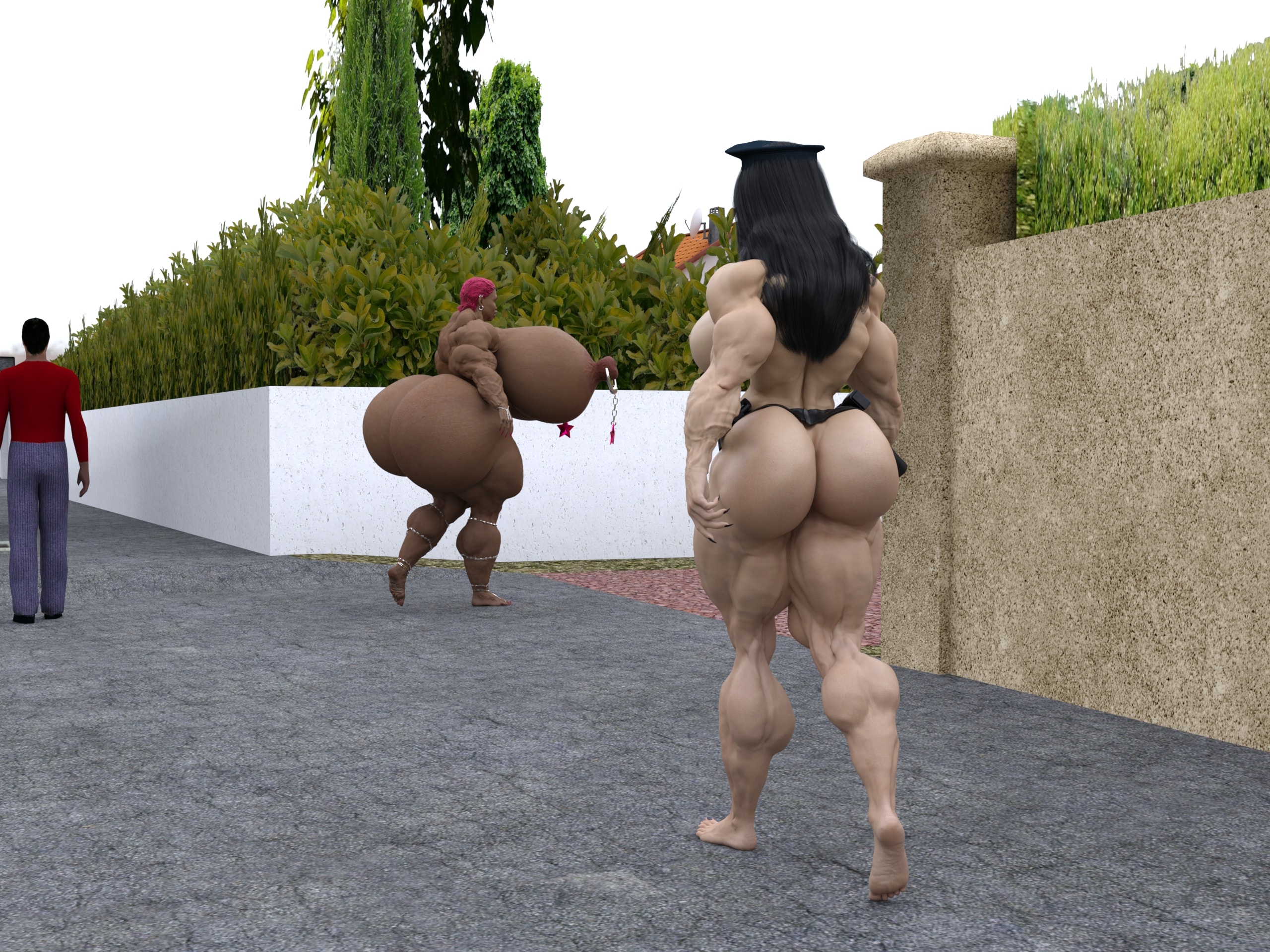 Dzcelestial3D models curvy femalebodybuilders busty bimbo 3d comics