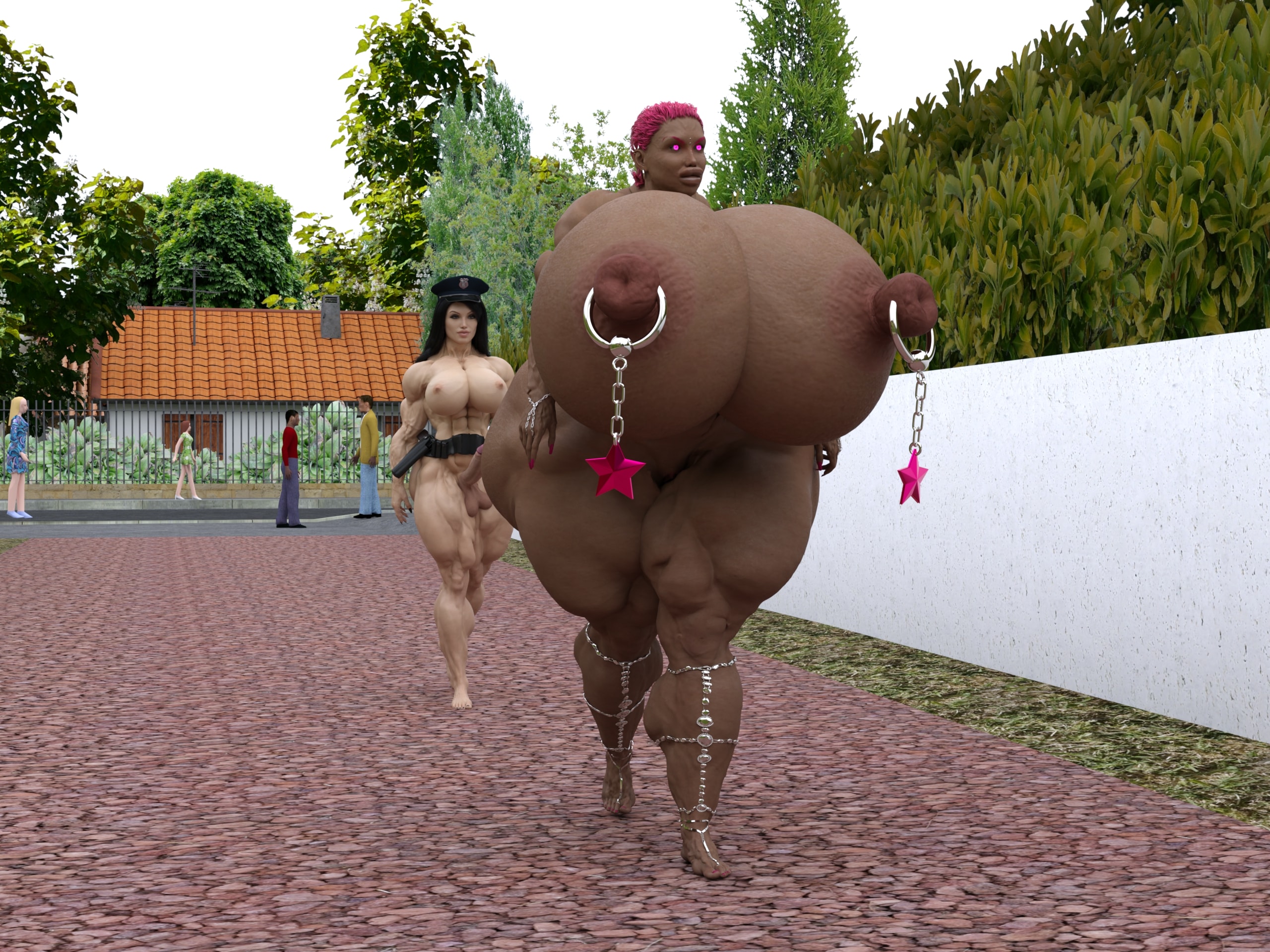 Dzcelestial3D models curvy femalebodybuilders busty bimbo 3d comics