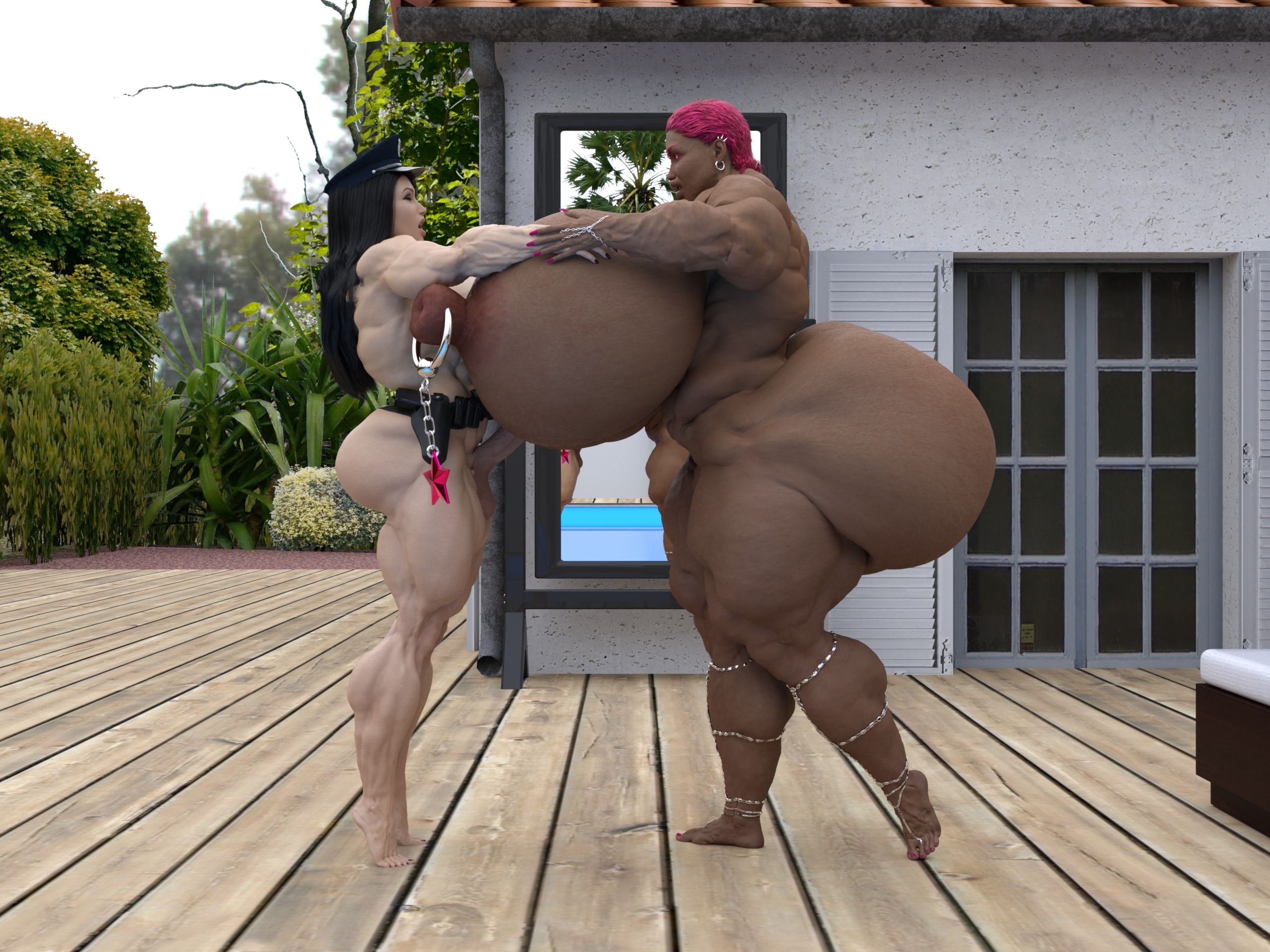 Dzcelestial3D models curvy femalebodybuilders busty bimbo 3d comics