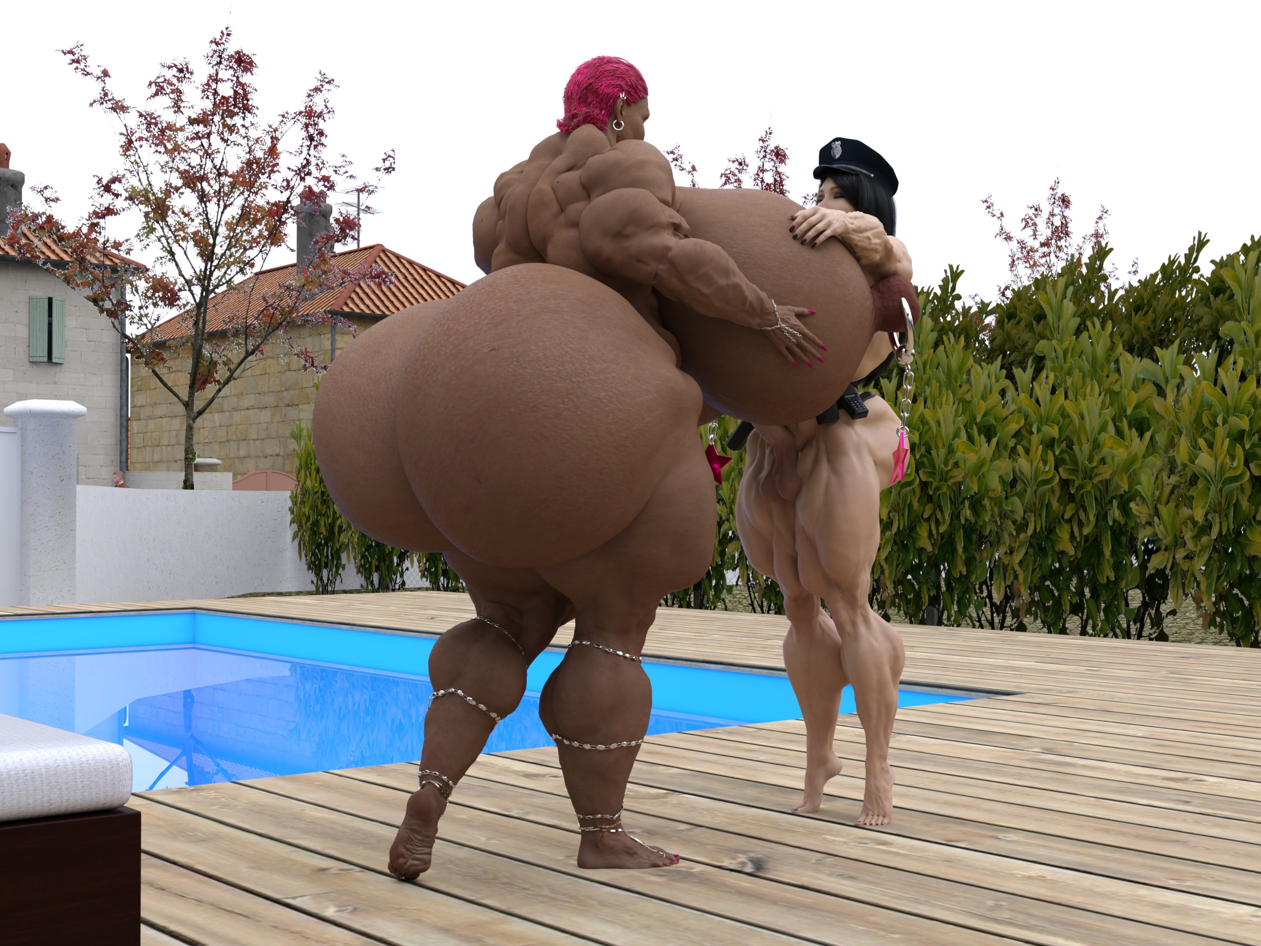 Dzcelestial3D models curvy femalebodybuilders busty bimbo 3d comics