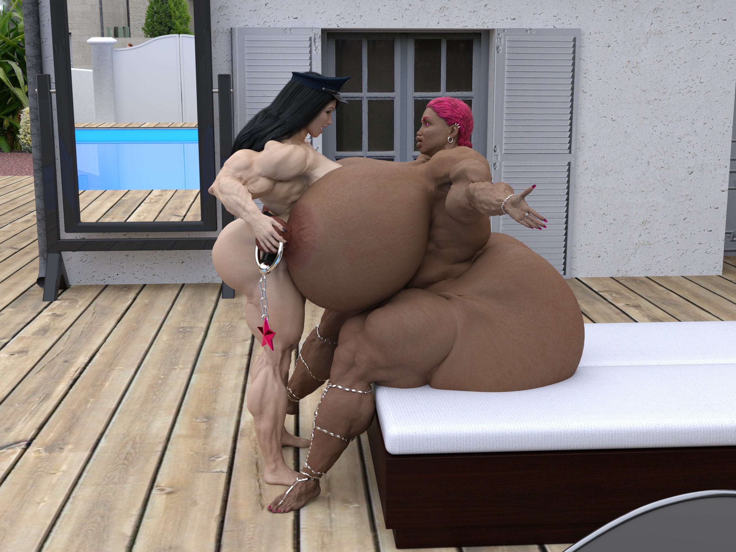 Dzcelestial3D models curvy femalebodybuilders busty bimbo 3d comics