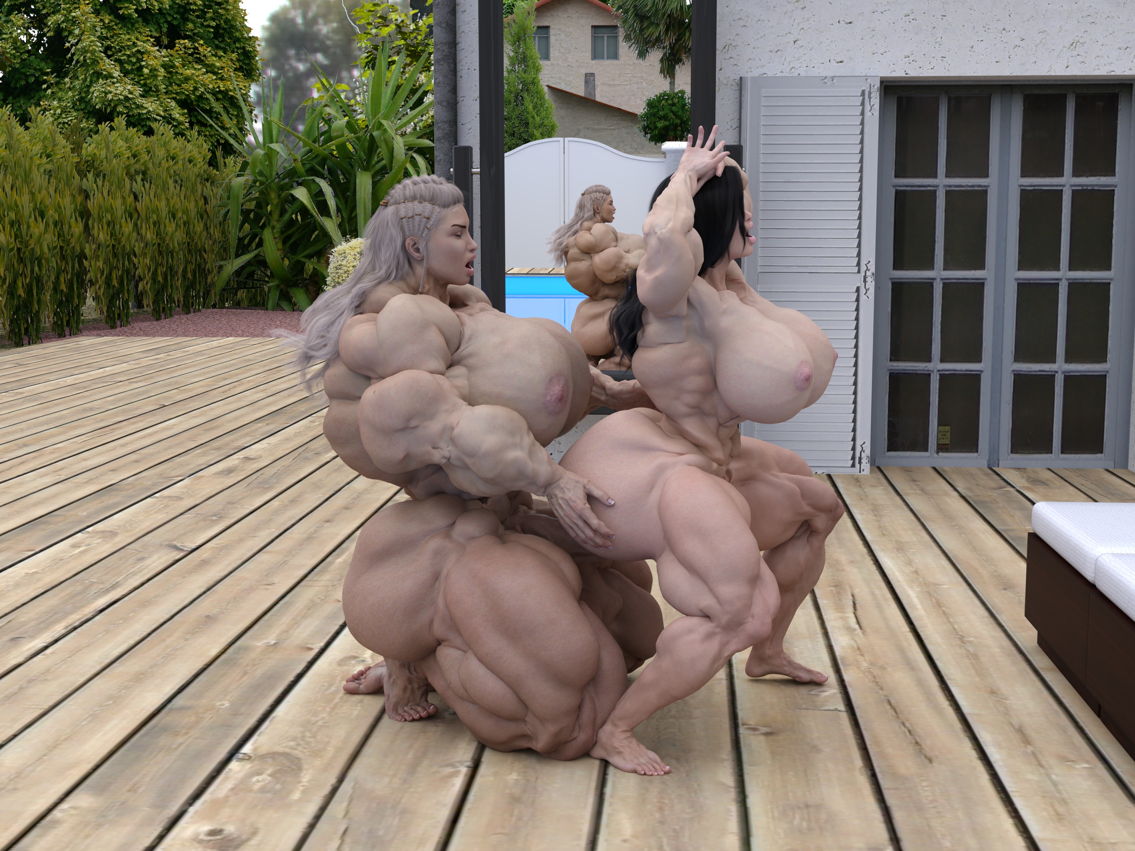 Dzcelestial3D models curvy femalebodybuilders busty bimbo 3d comics