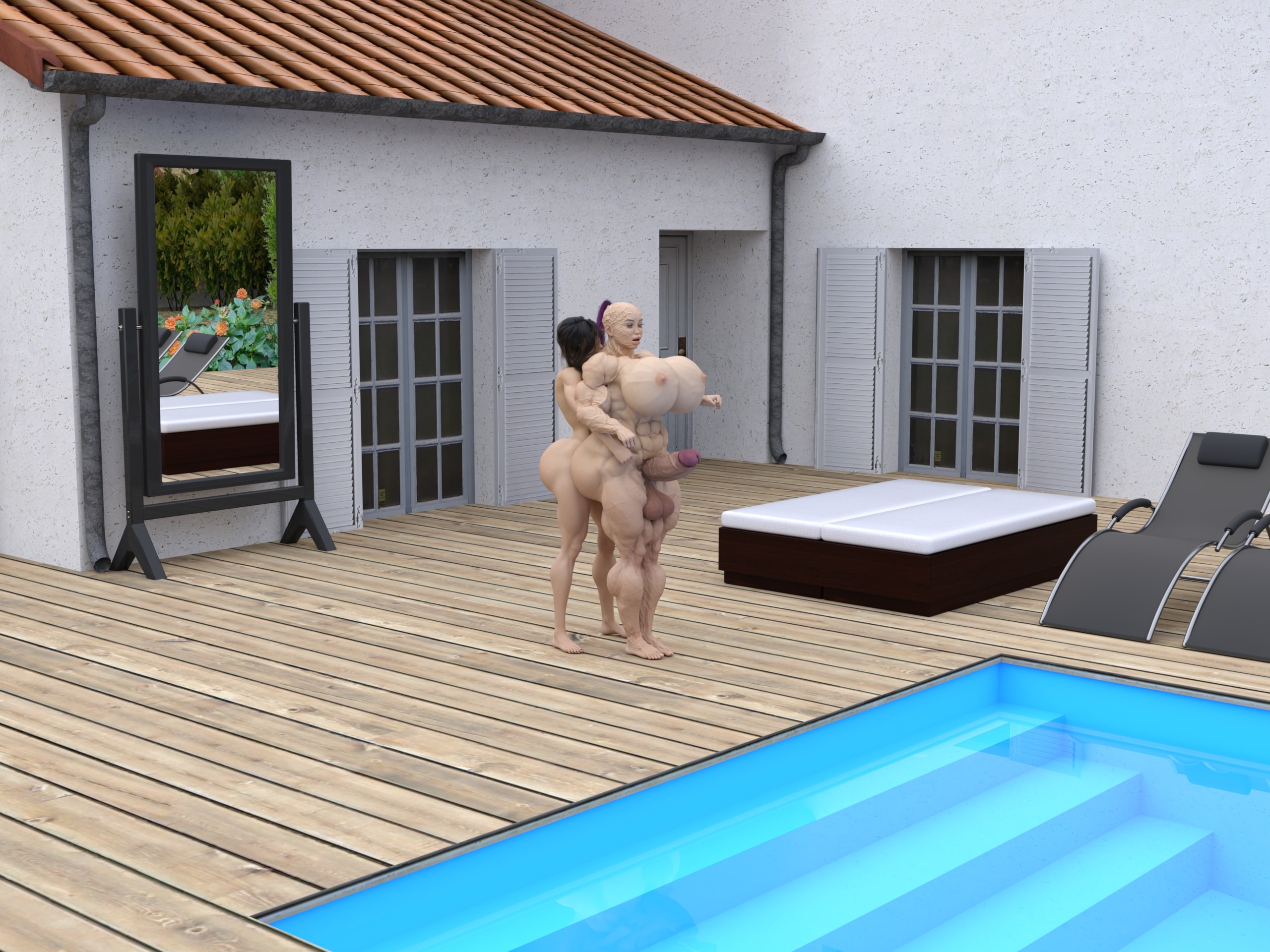 Dzcelestial3D models curvy femalebodybuilders busty bimbo 3d comics