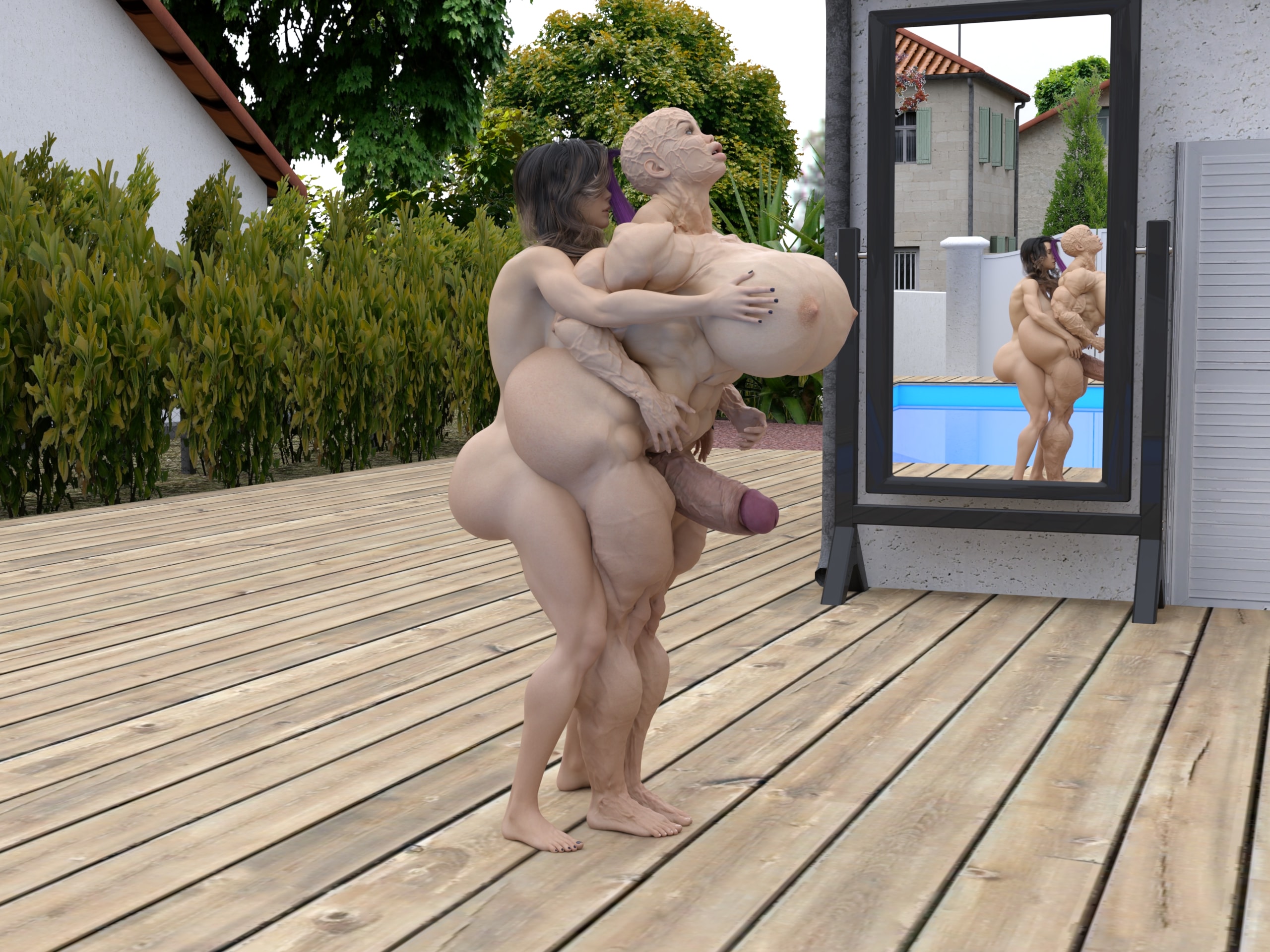 Dzcelestial3D models curvy femalebodybuilders busty bimbo 3d comics