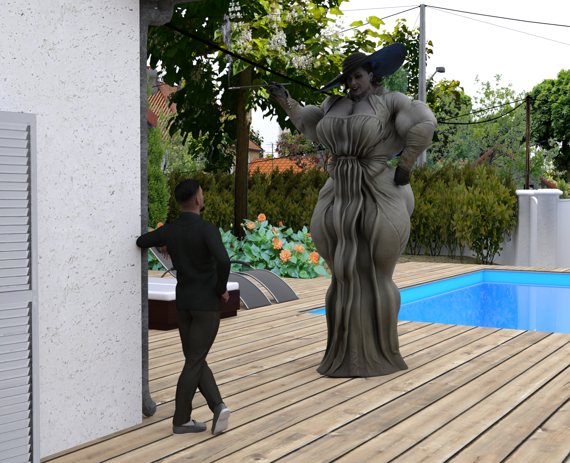 Dzcelestial3D models curvy femalebodybuilders busty bimbo 3d comics