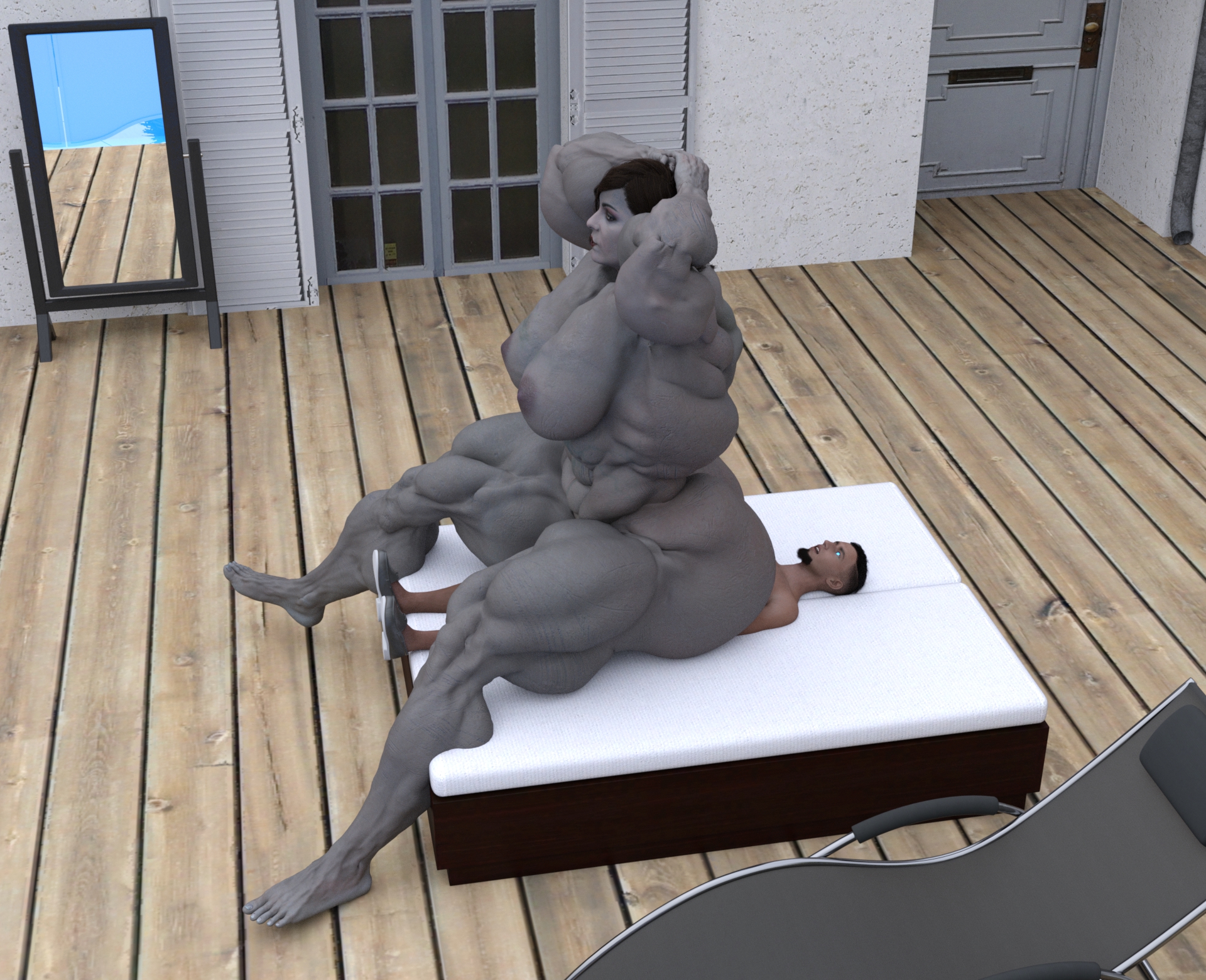 Dzcelestial3D models curvy femalebodybuilders busty bimbo 3d comics