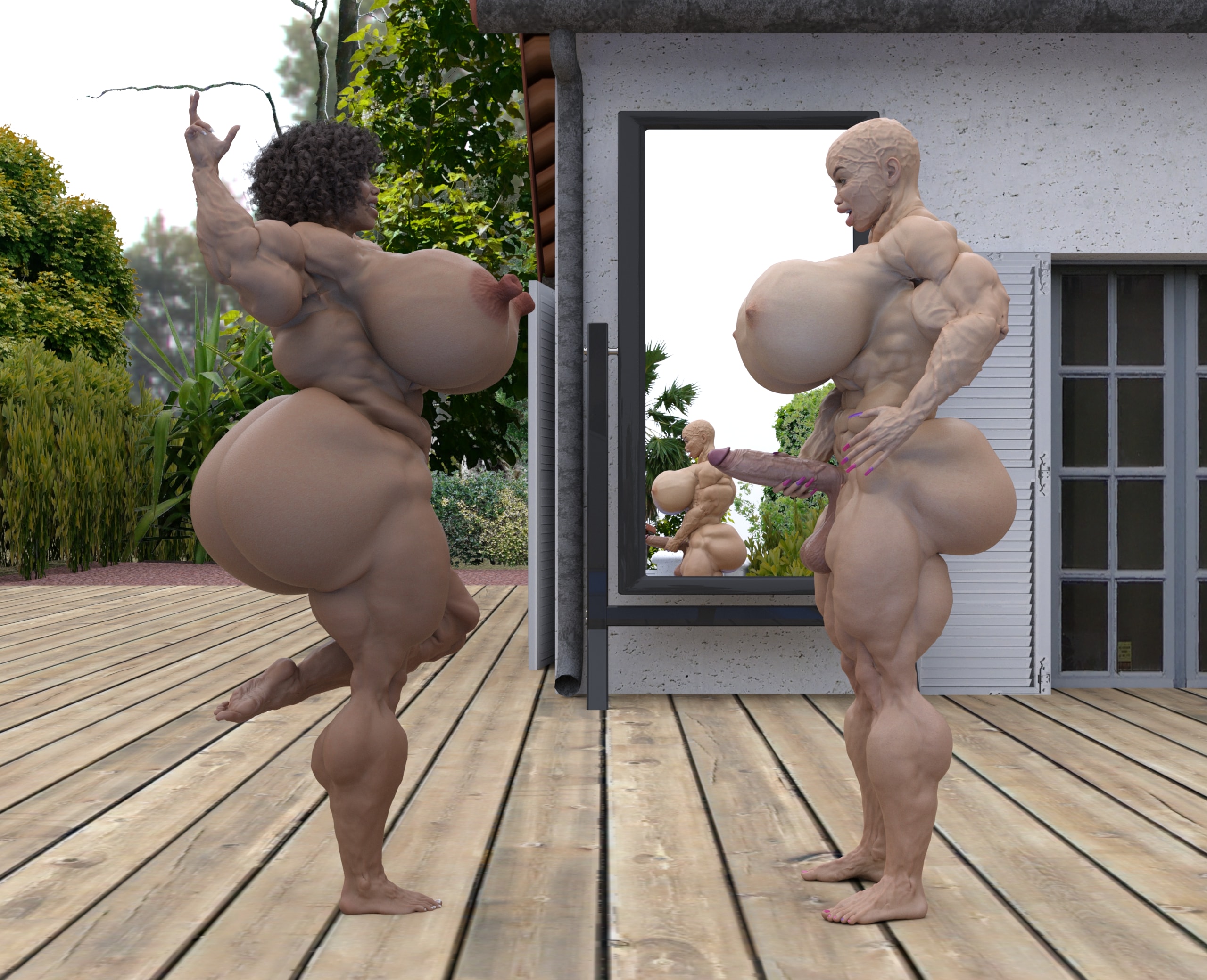 Dzcelestial3D models curvy femalebodybuilders busty bimbo 3d comics