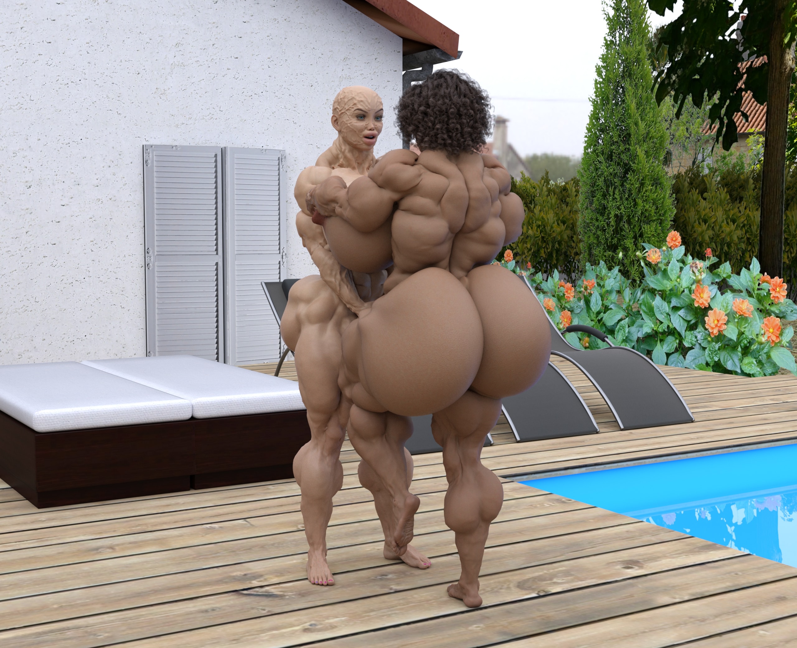 Dzcelestial3D models curvy femalebodybuilders busty bimbo 3d comics