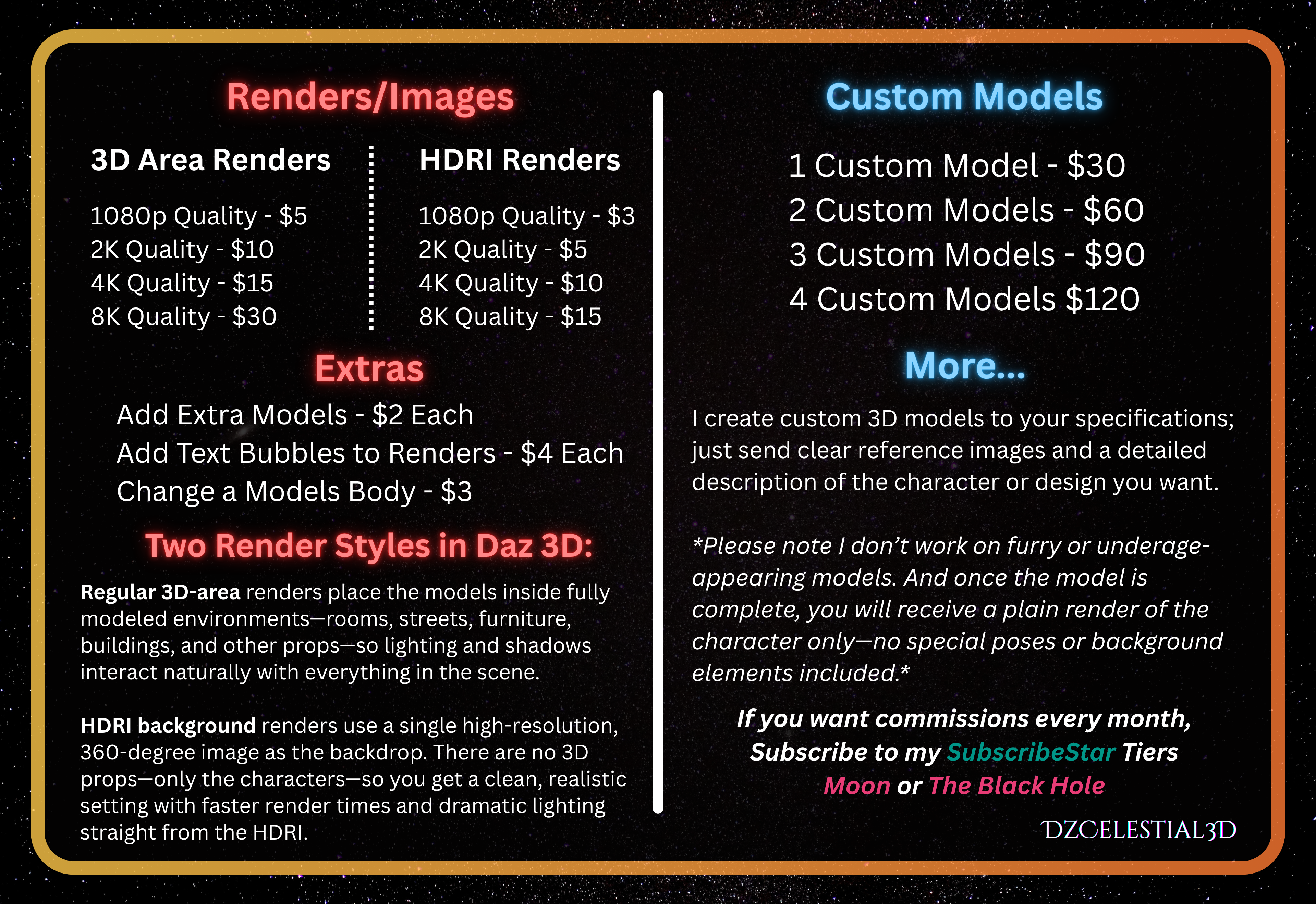 art commissions prices