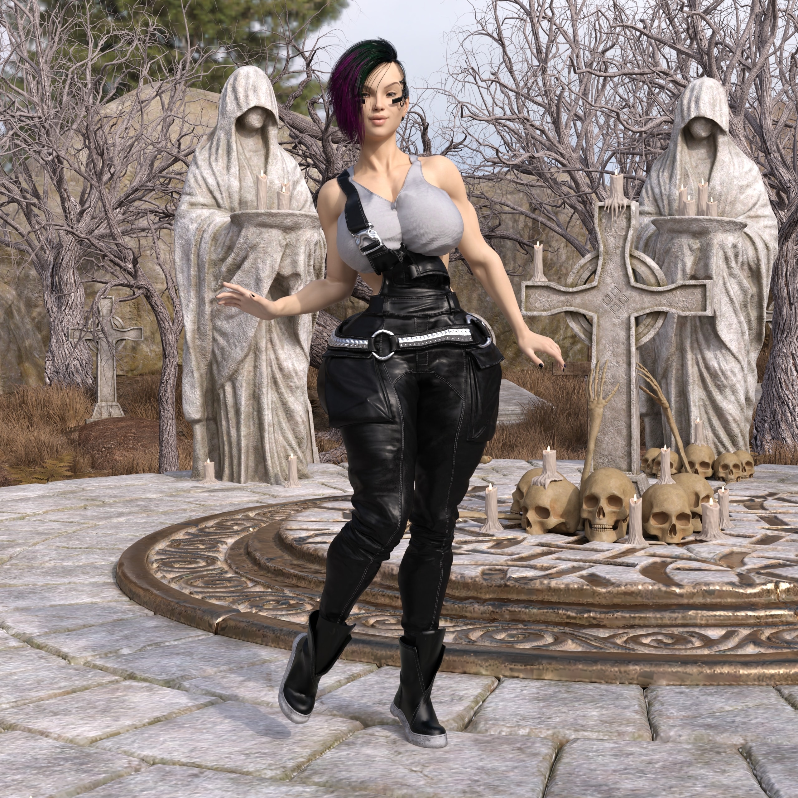 Dzcelestial3D models curvy femalebodybuilders busty bimbo