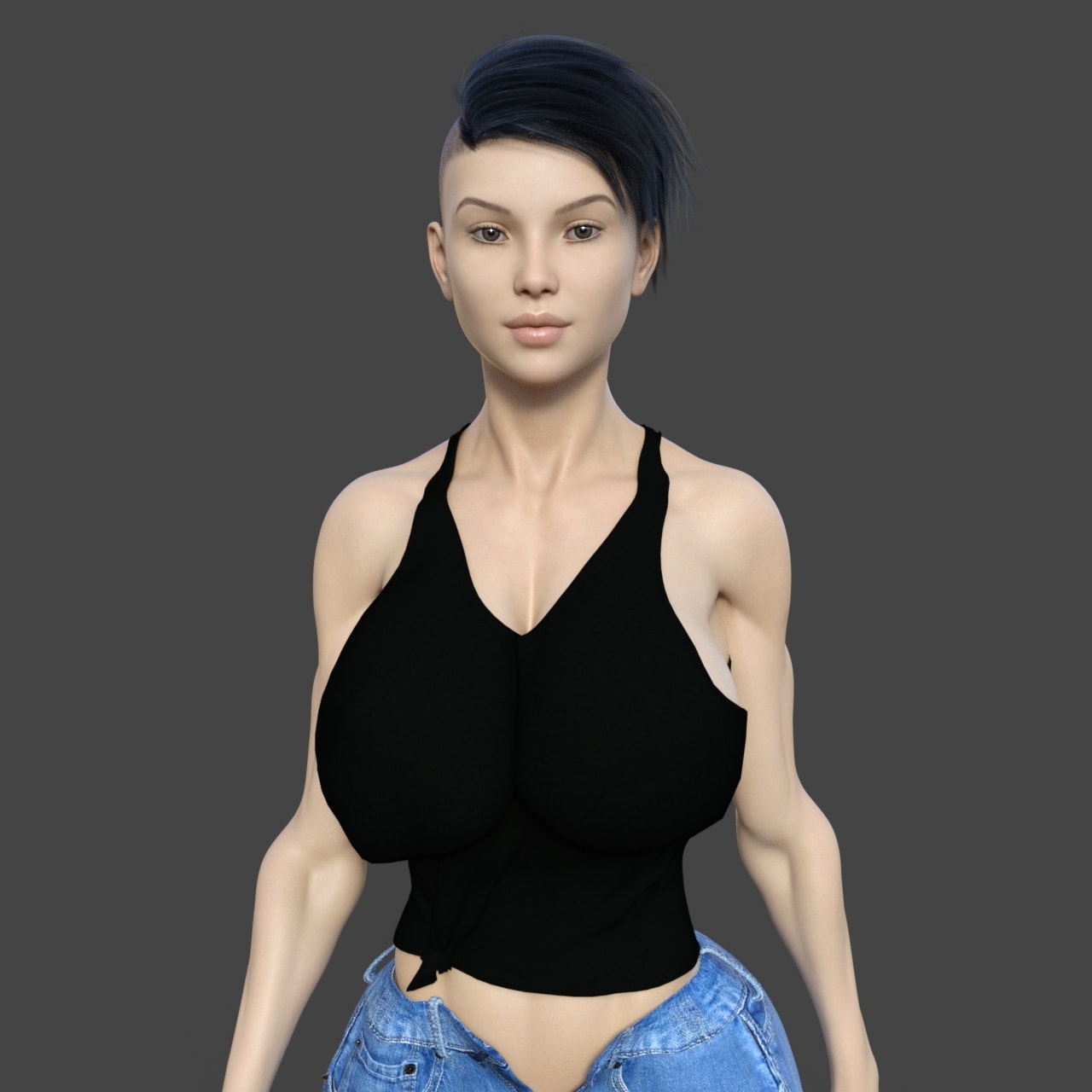 Dzcelestial3D models curvy femalebodybuilders busty bimbo