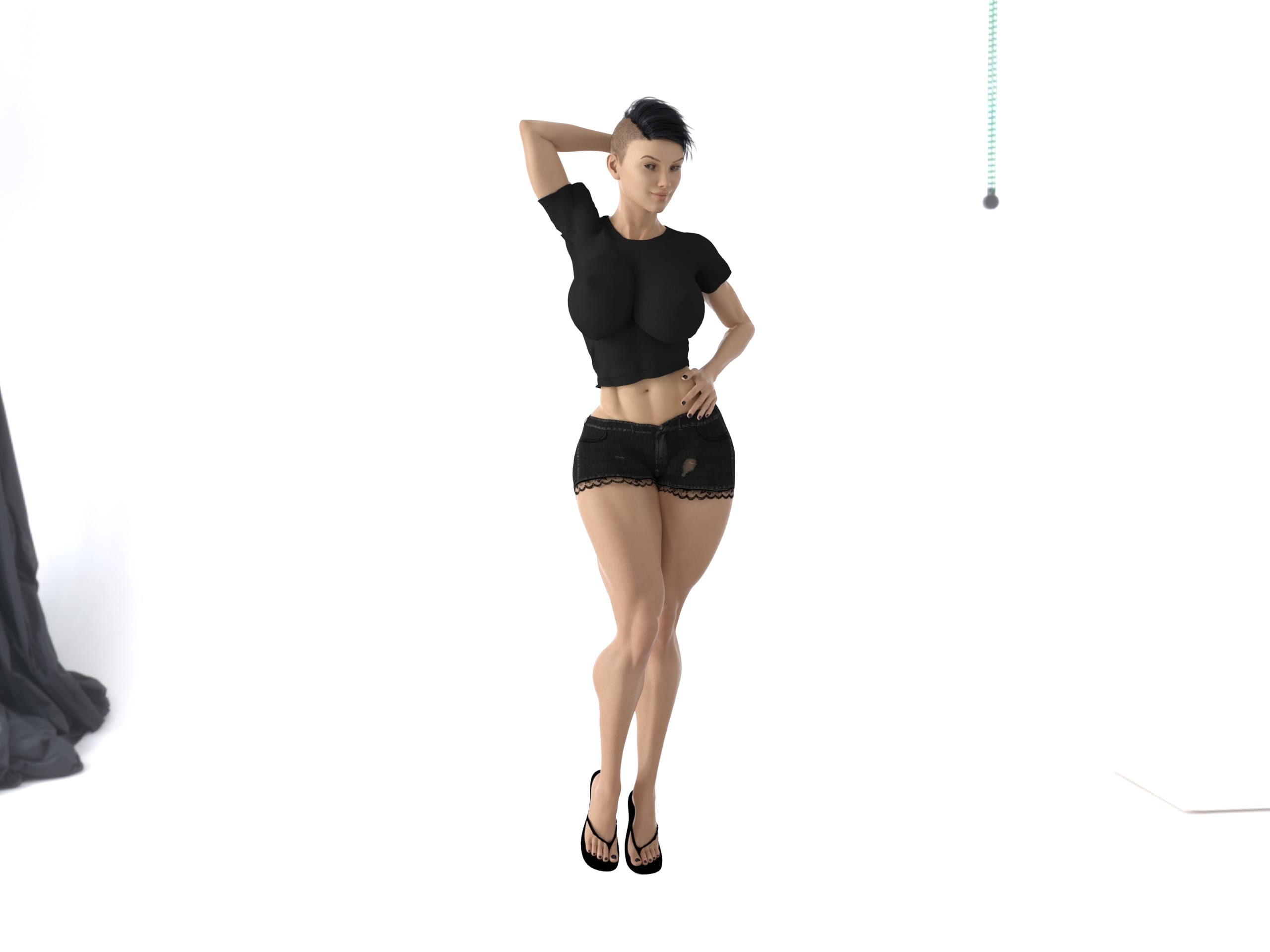 Dzcelestial3D models curvy femalebodybuilders busty bimbo