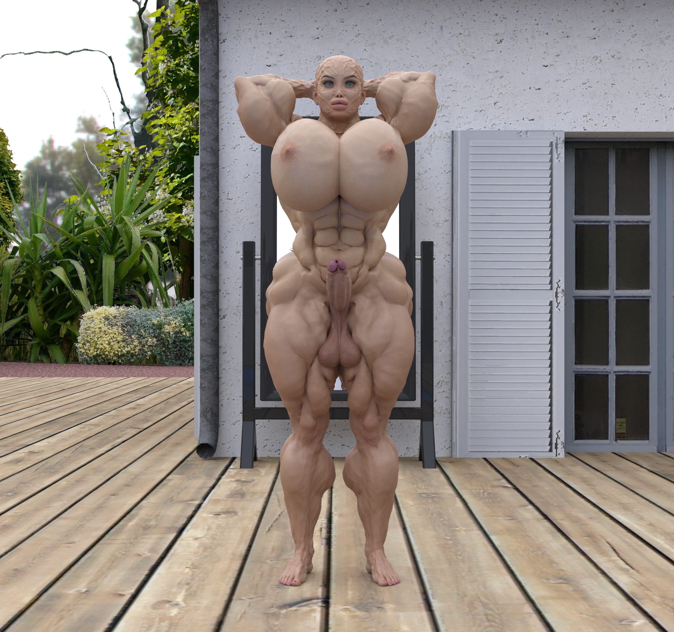 Dzcelestial3D models curvy femalebodybuilders busty bimbo