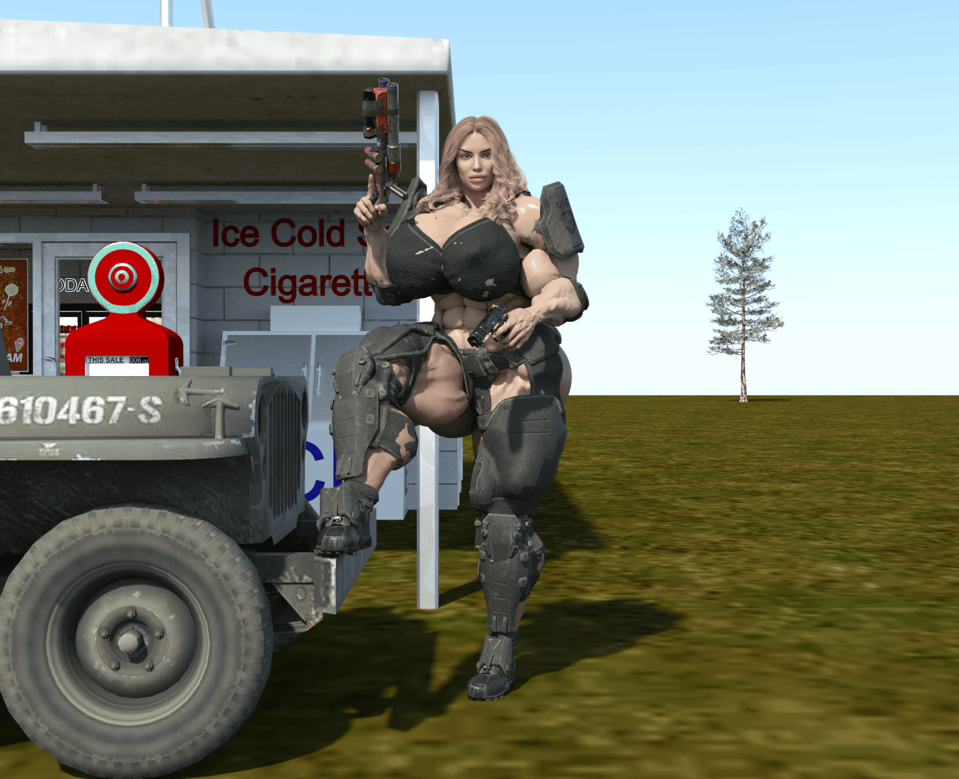 Dzcelestial3D models curvy femalebodybuilders busty bimbo