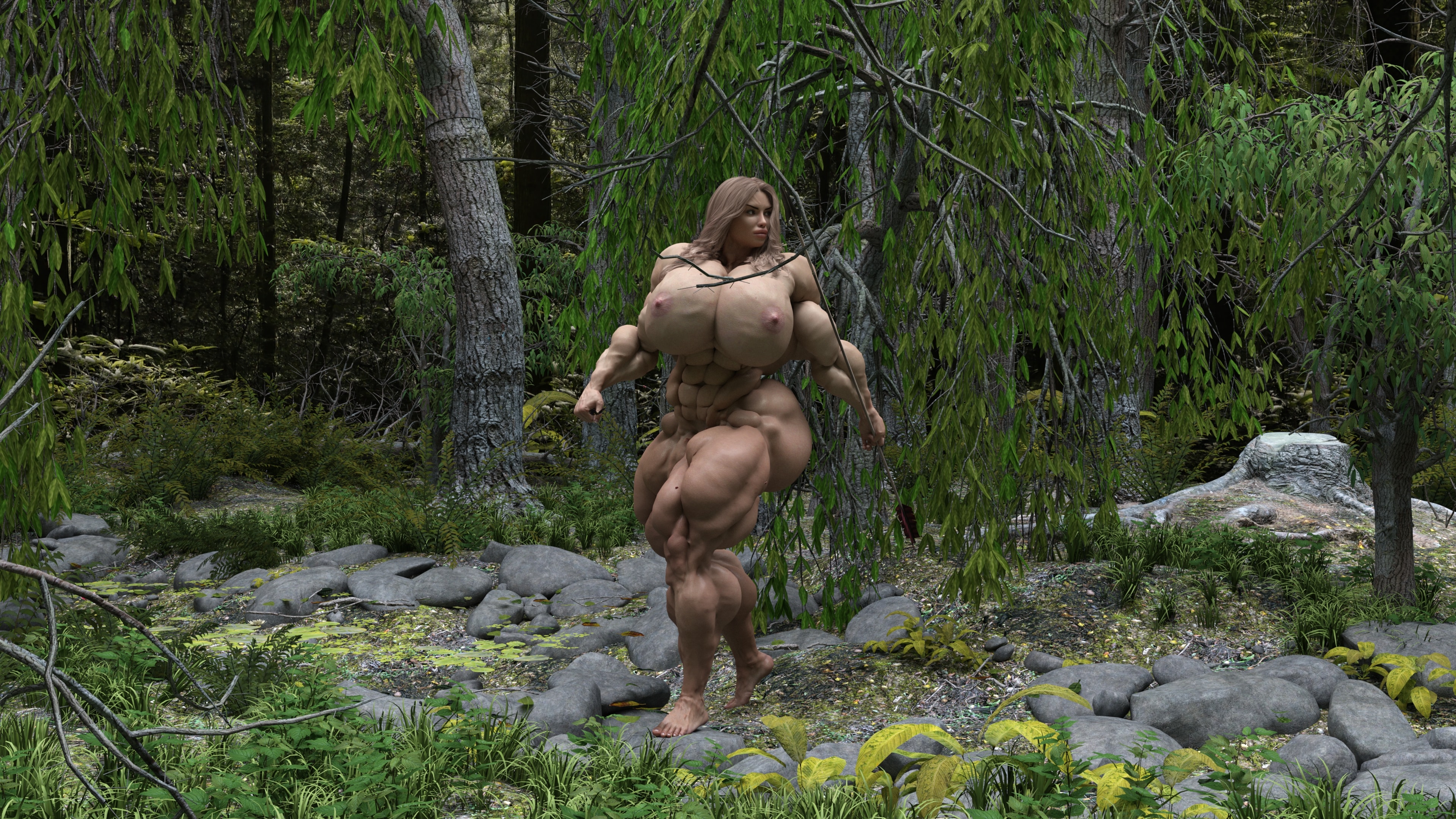 Dzcelestial3D models curvy femalebodybuilders busty bimbo