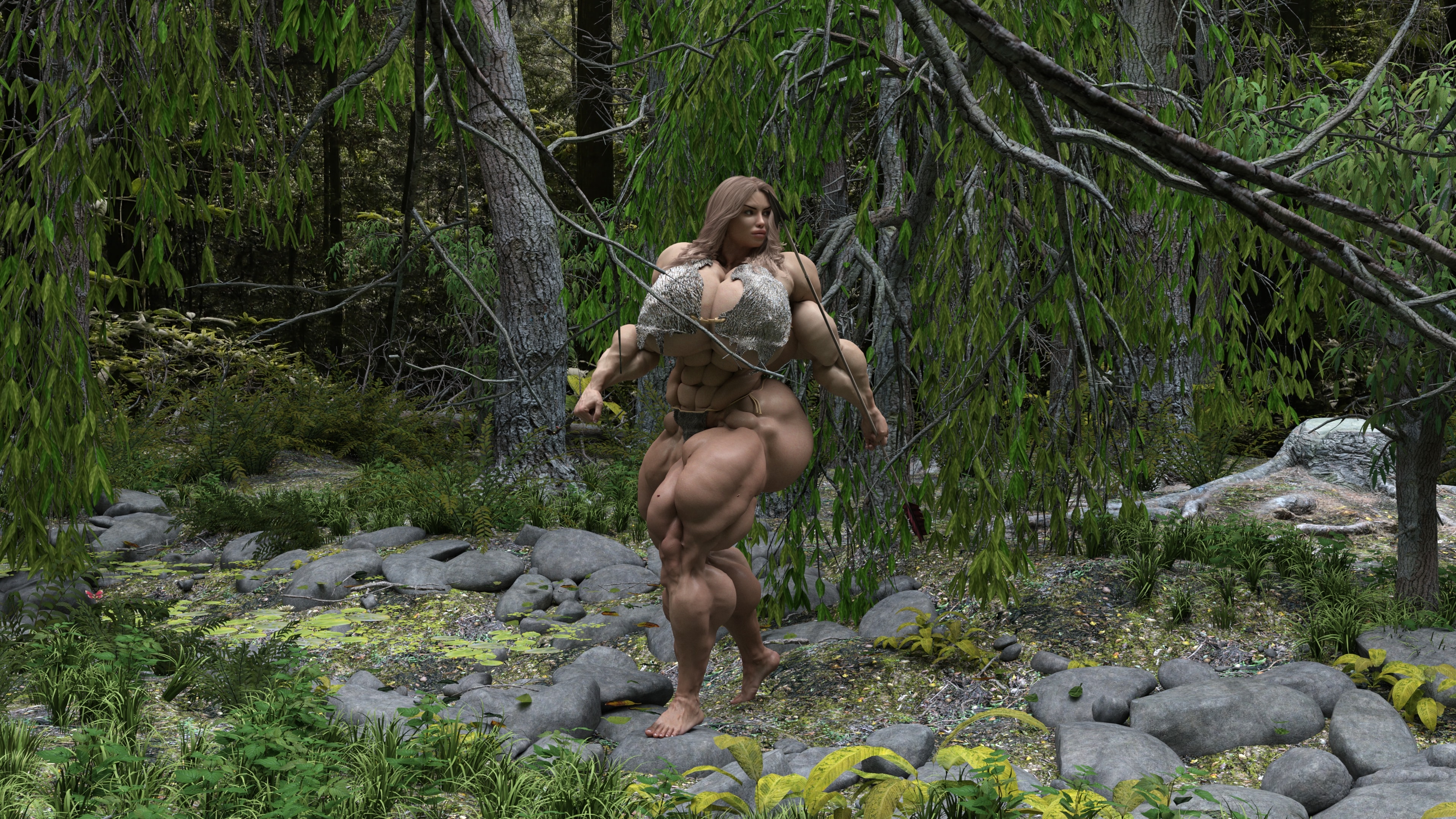 Dzcelestial3D models curvy femalebodybuilders busty bimbo