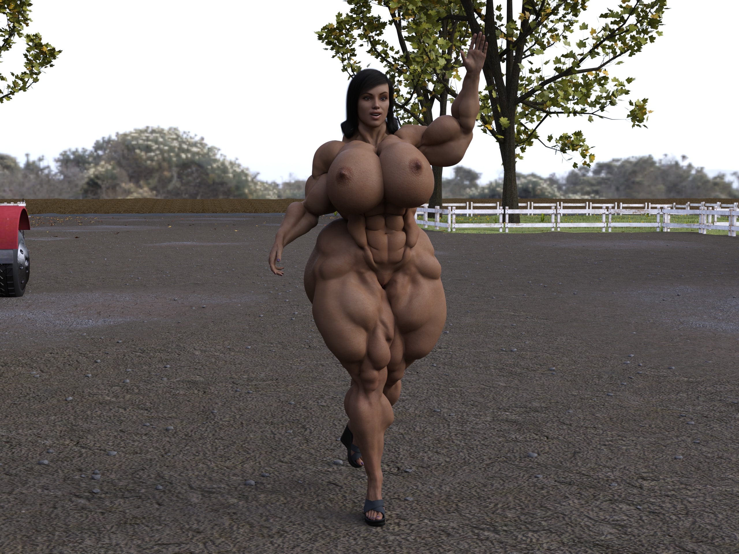 Dzcelestial3D models curvy femalebodybuilders busty bimbo
