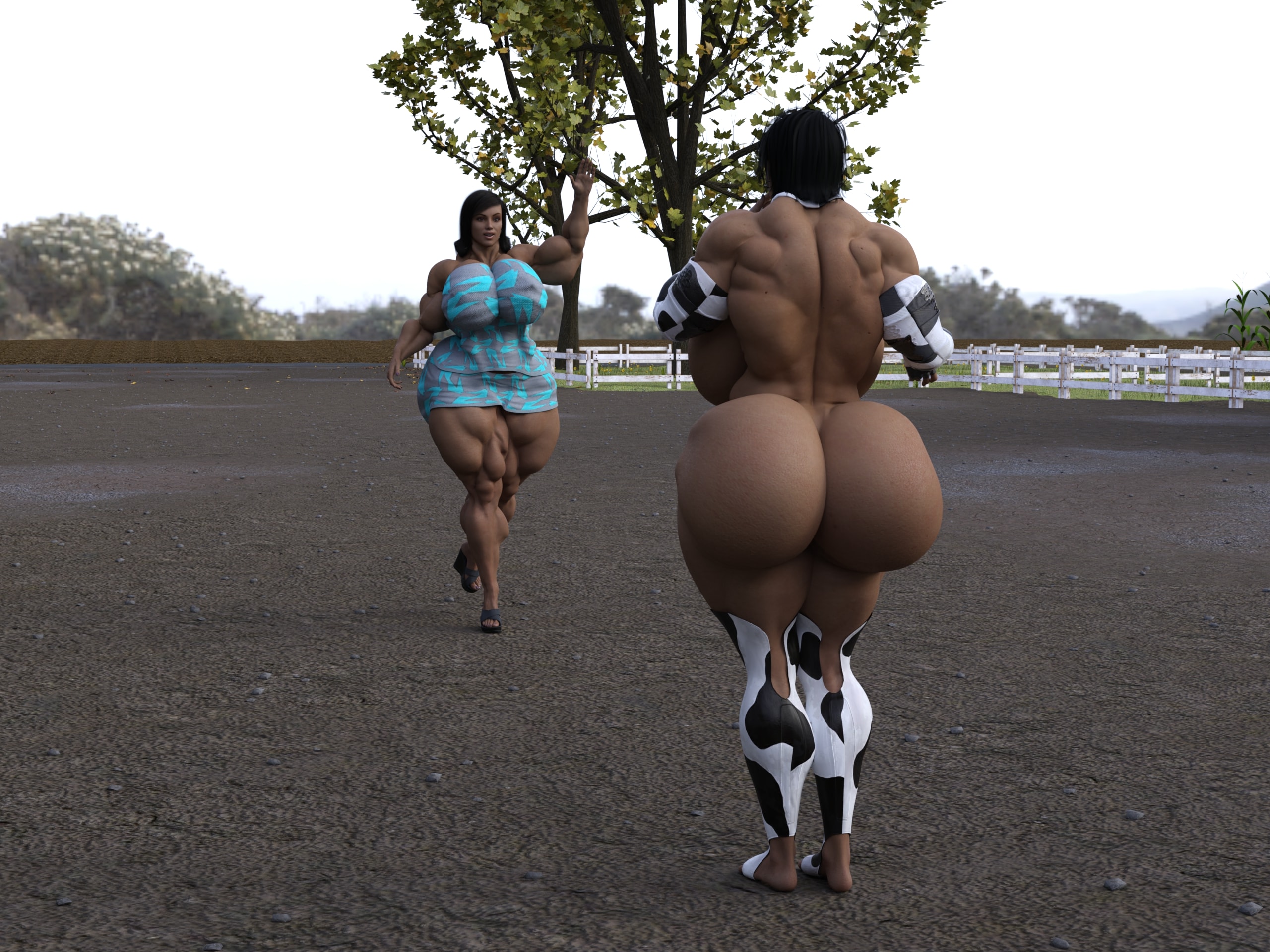 Dzcelestial3D models curvy femalebodybuilders busty bimbo