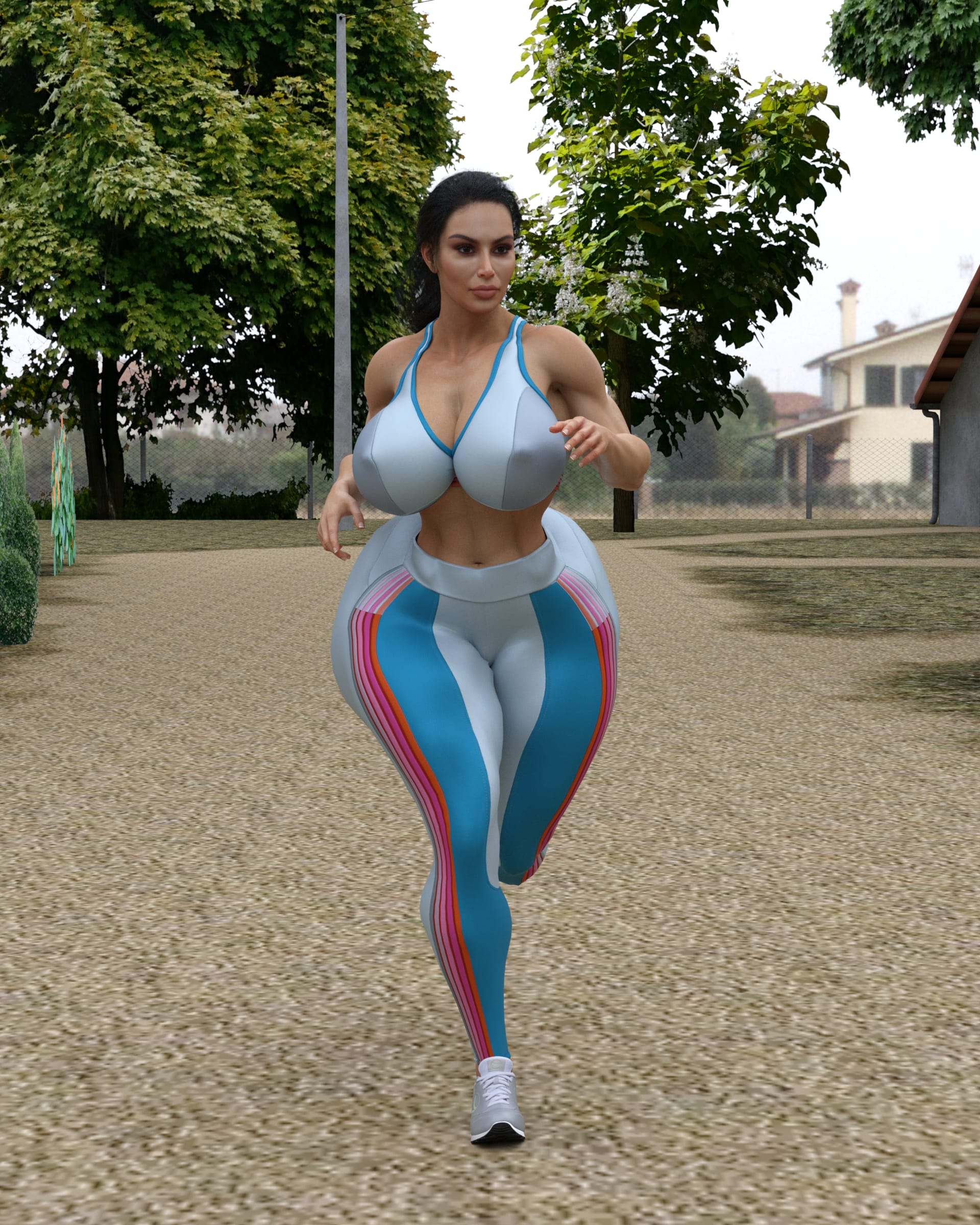 Dzcelestial3D models curvy femalebodybuilders busty bimbo