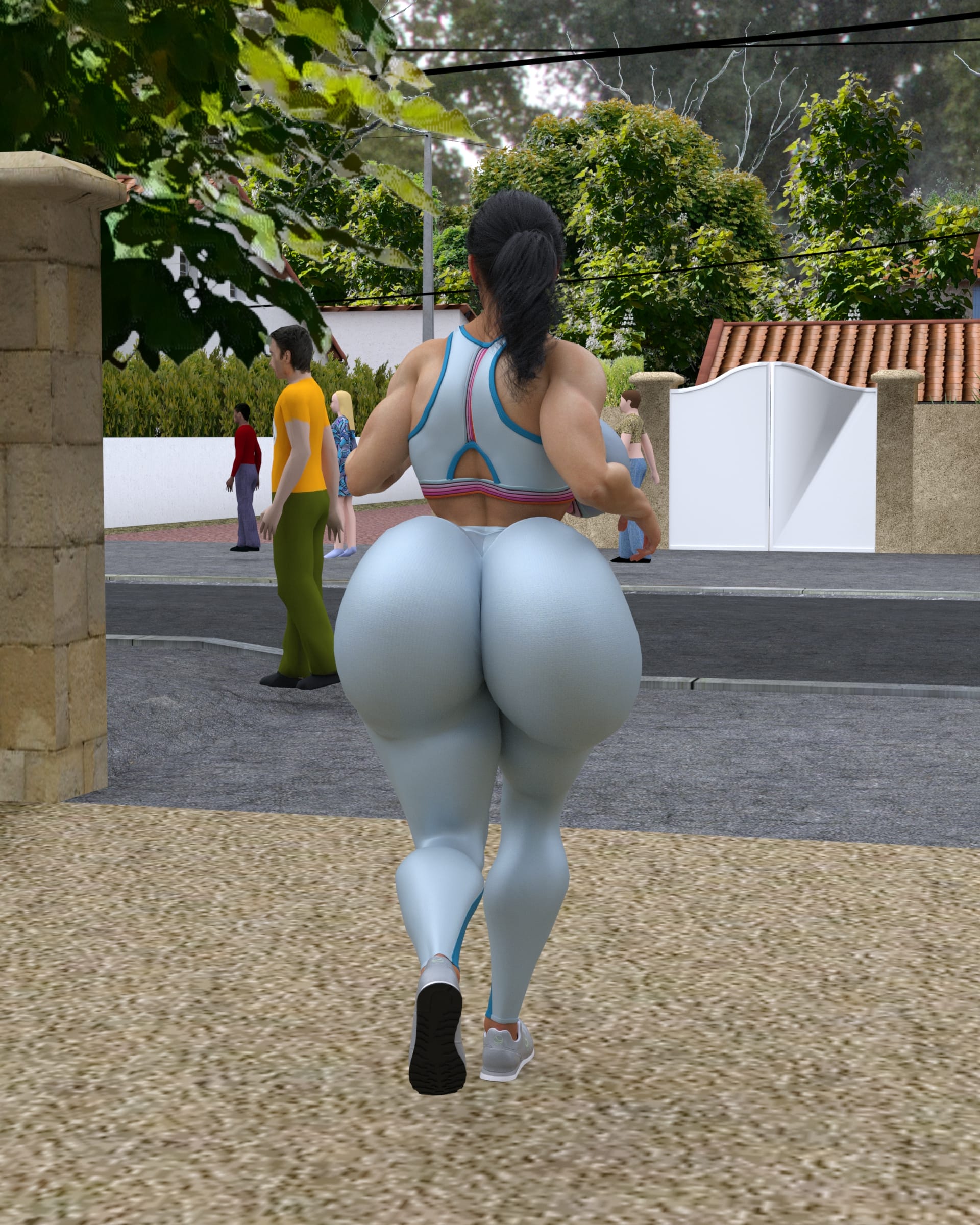 Dzcelestial3D models curvy femalebodybuilders busty bimbo