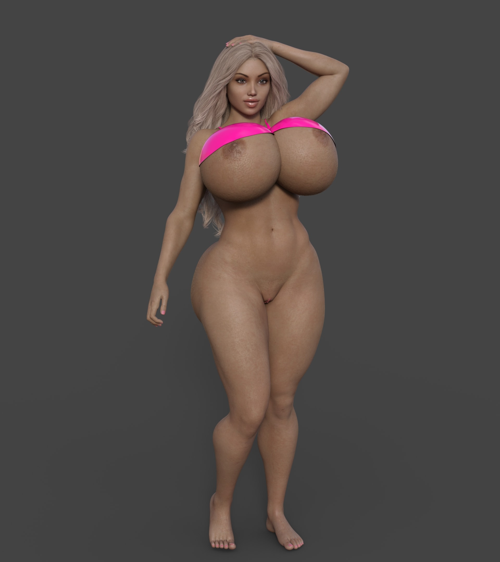 Dzcelestial3D models curvy femalebodybuilders busty bimbo