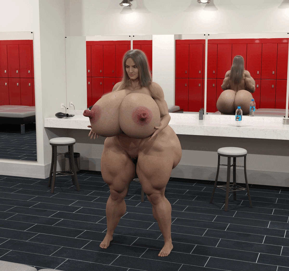 Dzcelestial3D models curvy femalebodybuilders busty bimbo