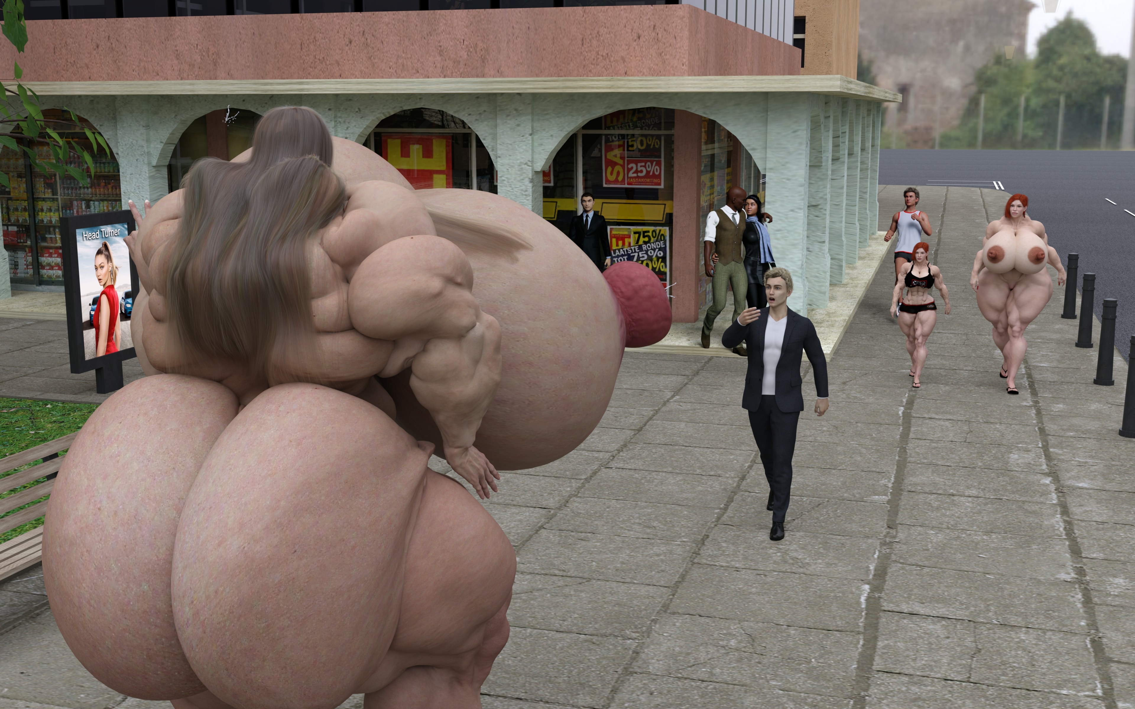 Dzcelestial3D models curvy femalebodybuilders busty bimbo