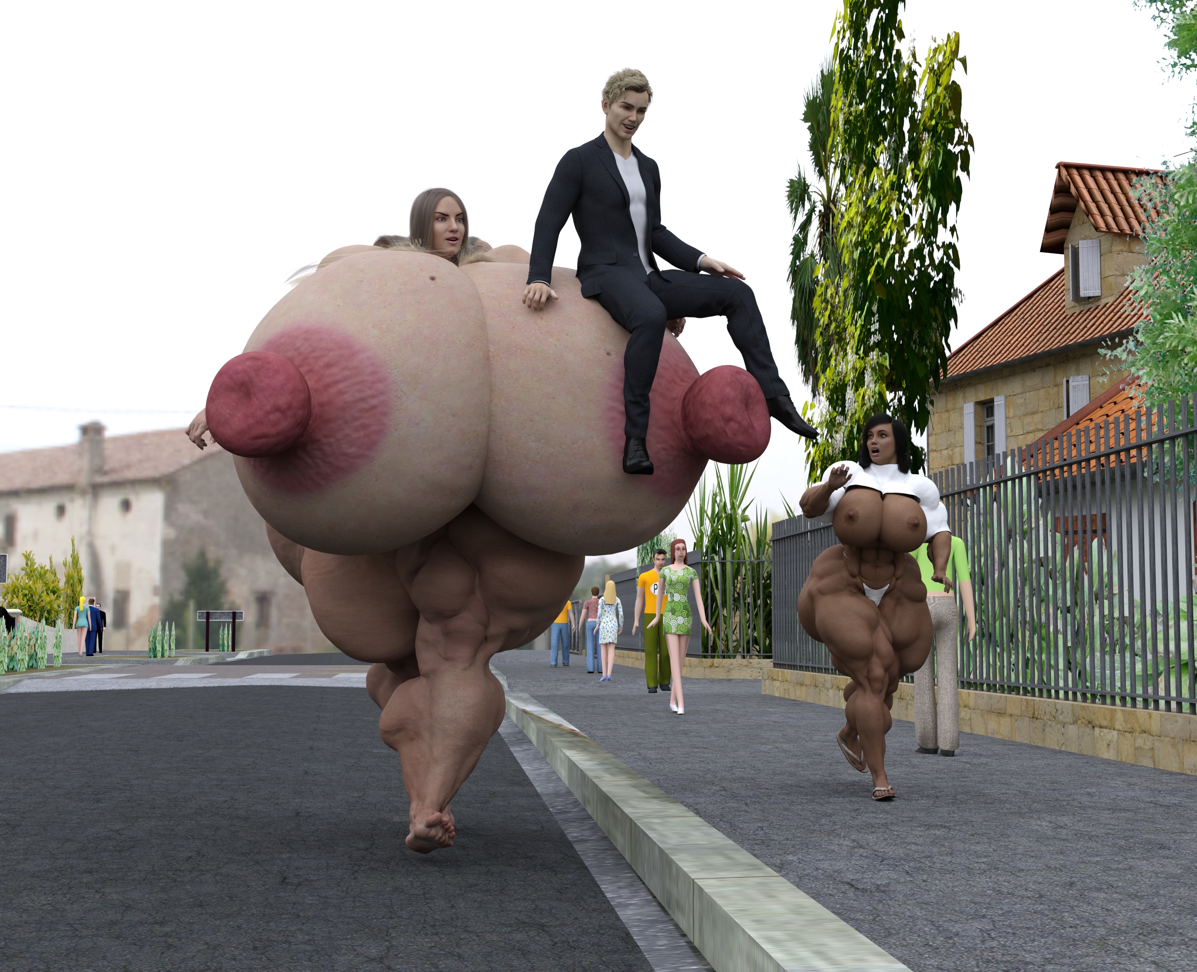 Dzcelestial3D models curvy femalebodybuilders busty bimbo