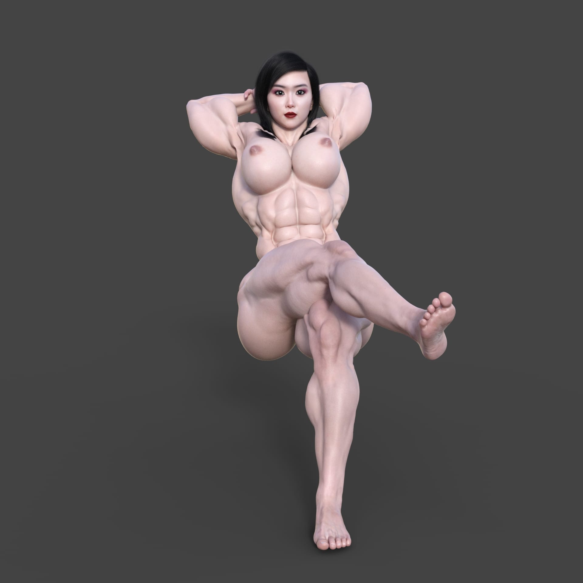 Dzcelestial3D models curvy femalebodybuilders busty bimbo