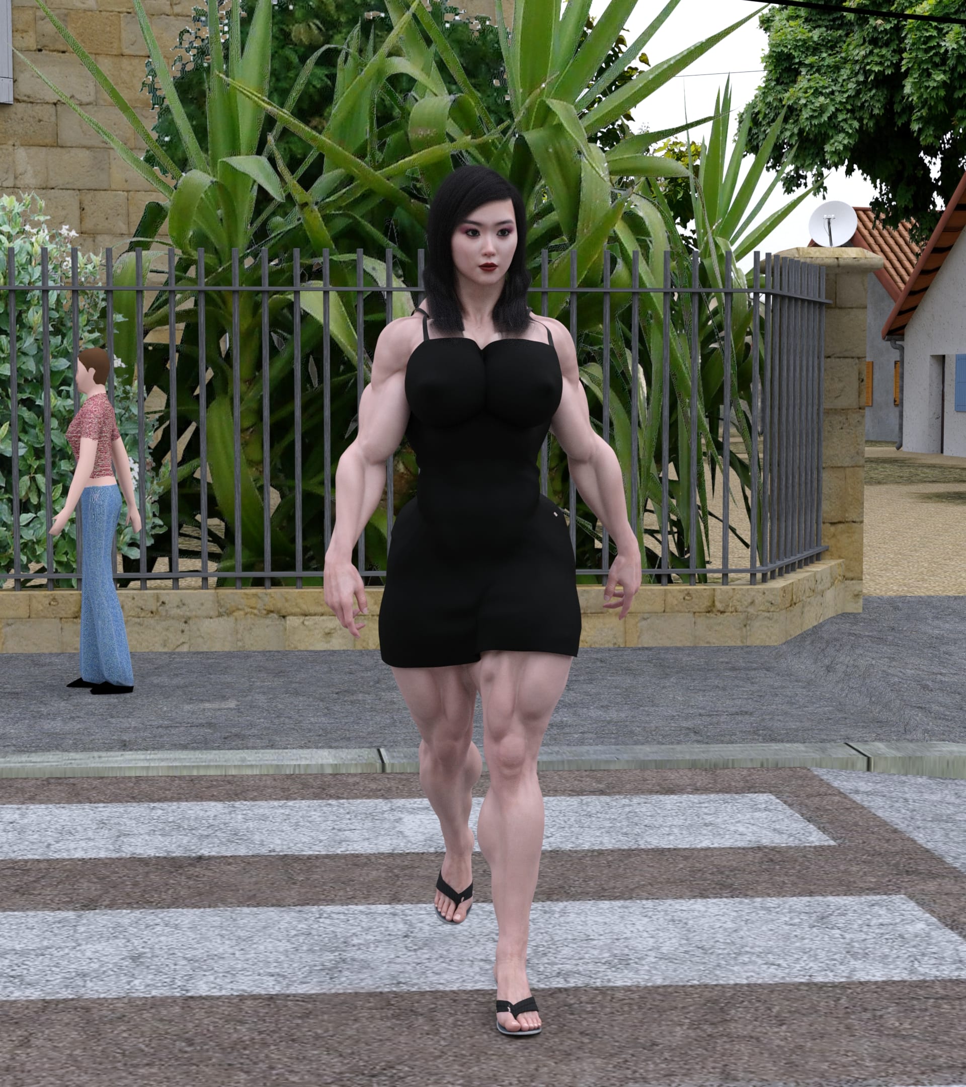 Dzcelestial3D models curvy femalebodybuilders busty bimbo