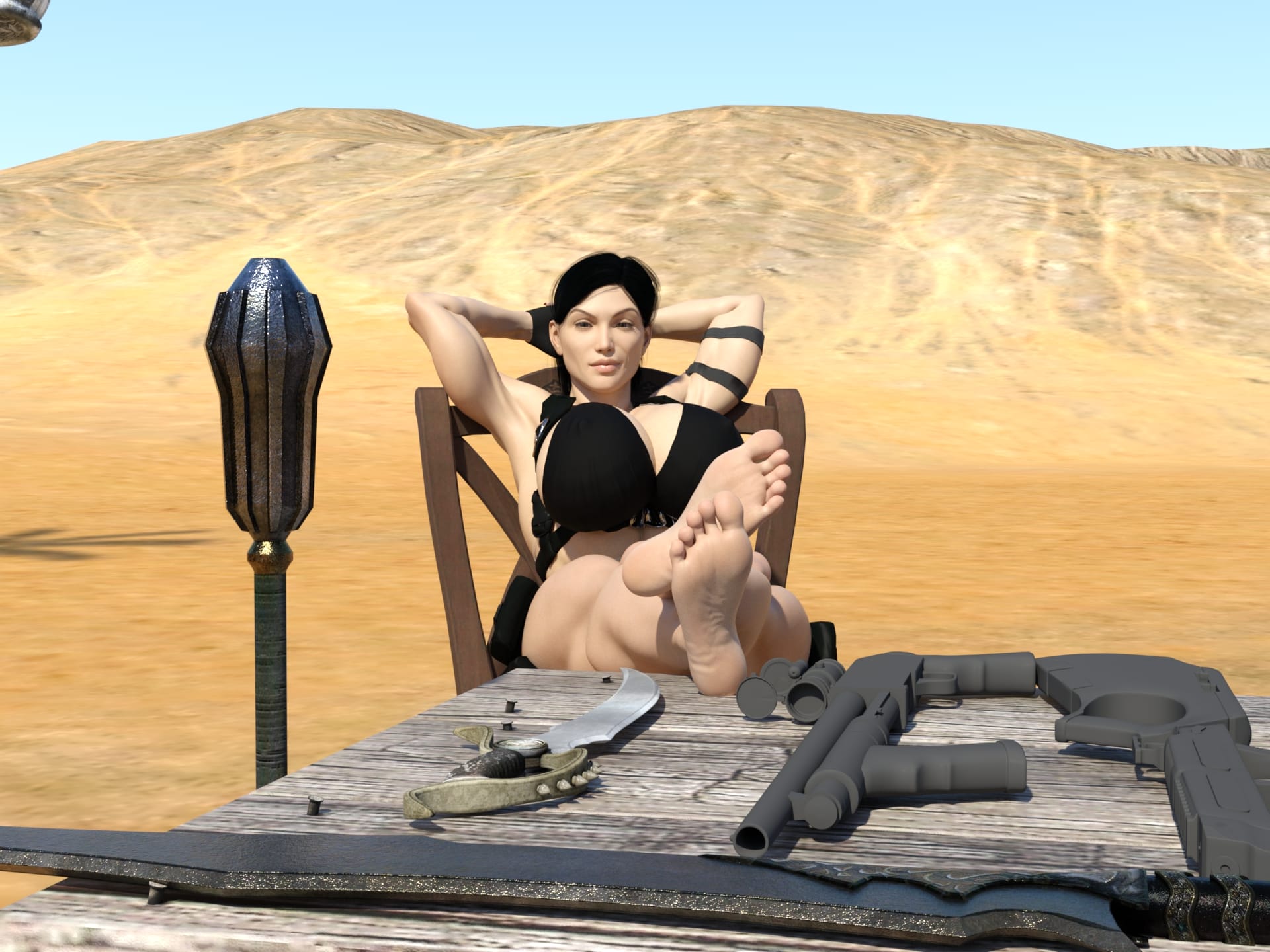 Dzcelestial3D models curvy femalebodybuilders busty bimbo