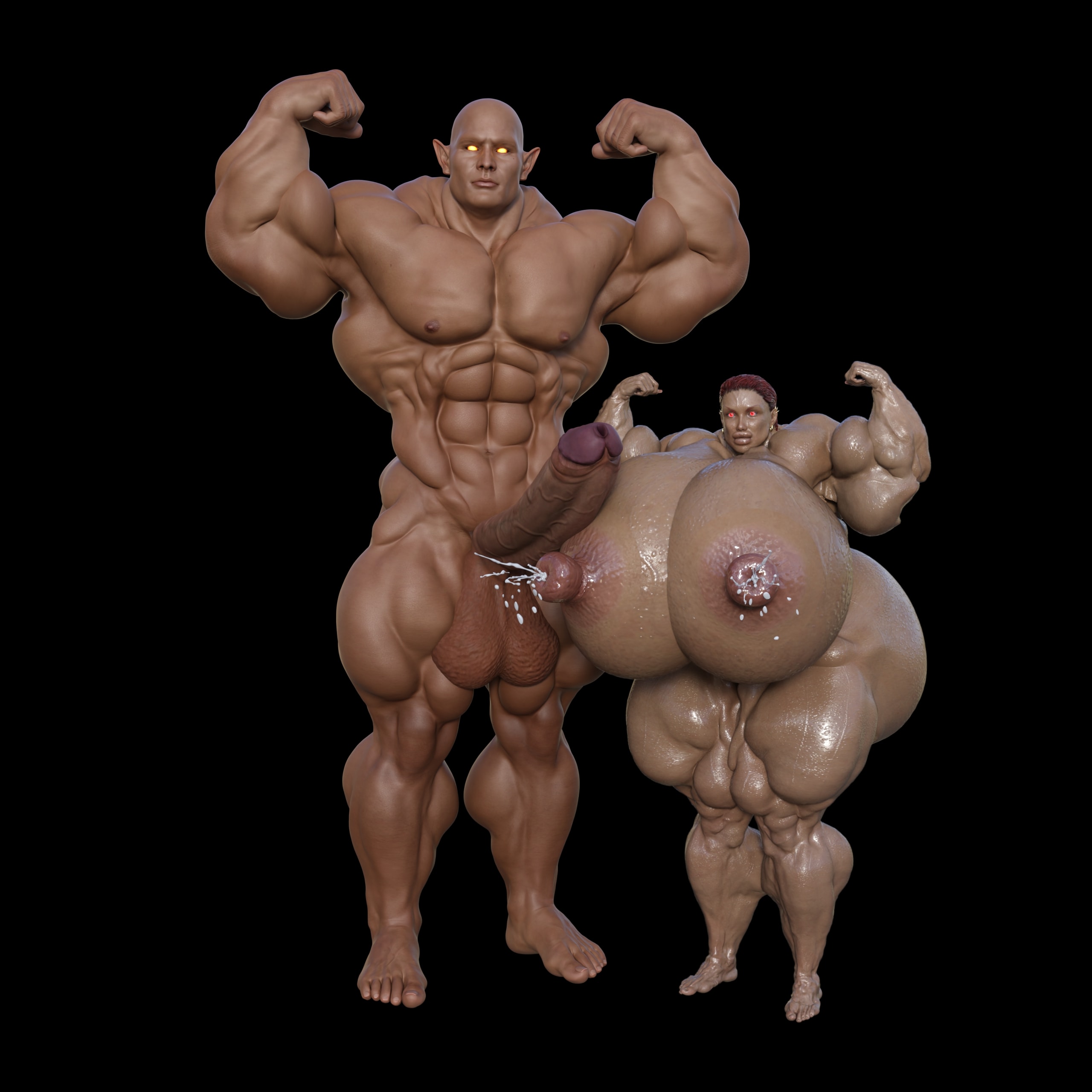 Dzcelestial3D models curvy femalebodybuilders busty bimbo