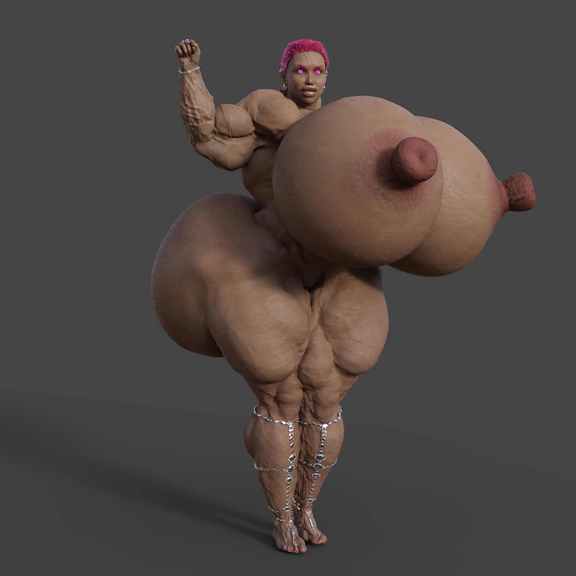 Dzcelestial3D models curvy femalebodybuilders busty bimbo