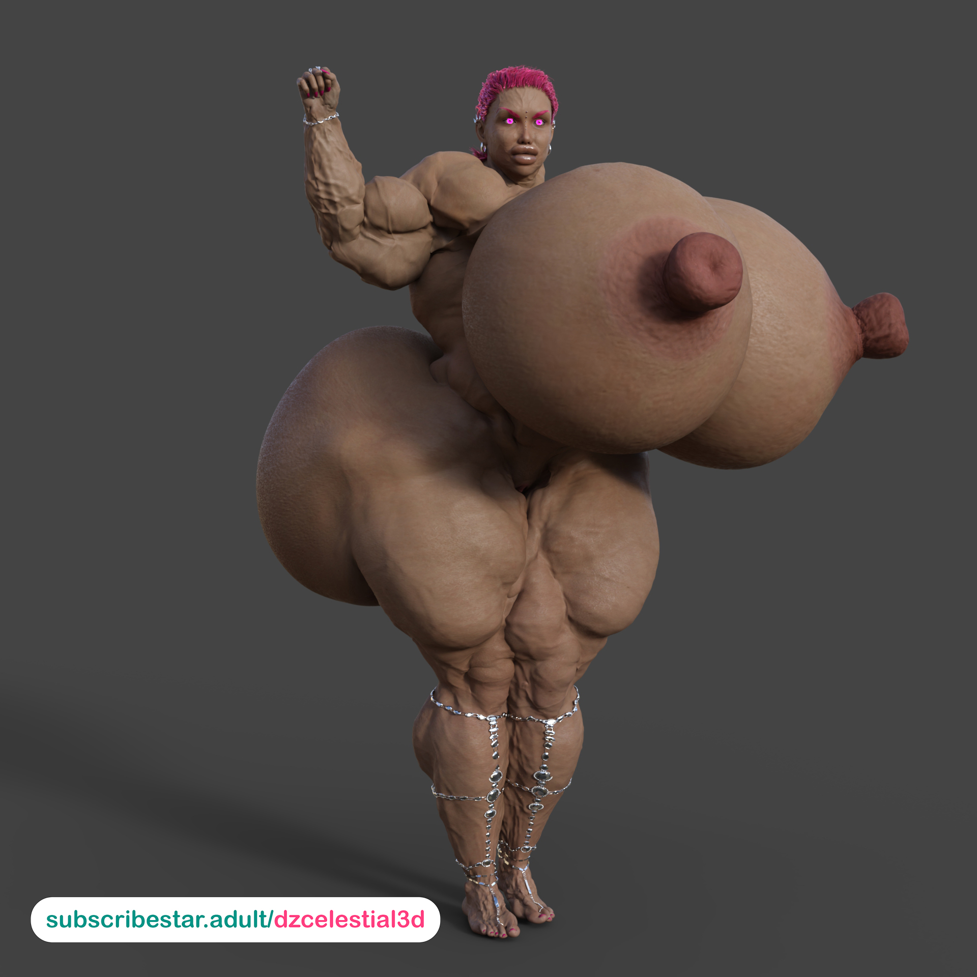 Dzcelestial3D models curvy femalebodybuilders busty bimbo