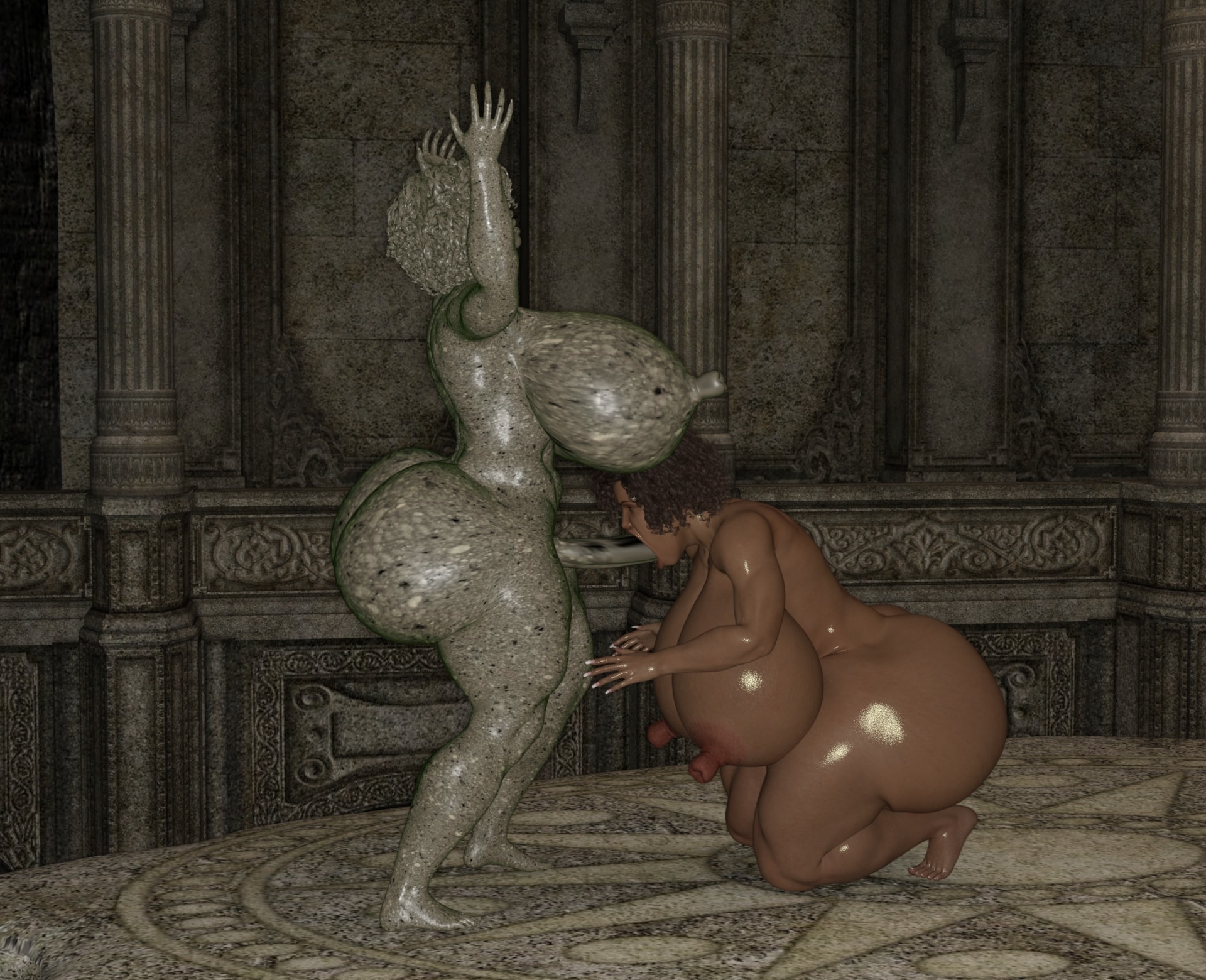 Dzcelestial3D models curvy femalebodybuilders busty bimbo