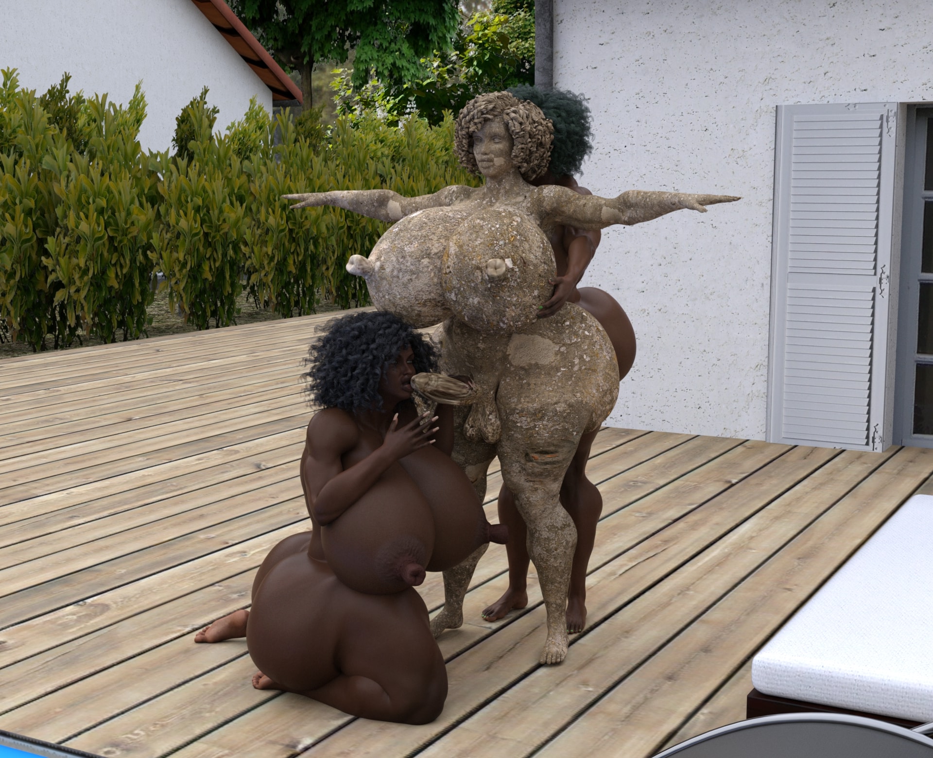 Dzcelestial3D models curvy femalebodybuilders busty bimbo