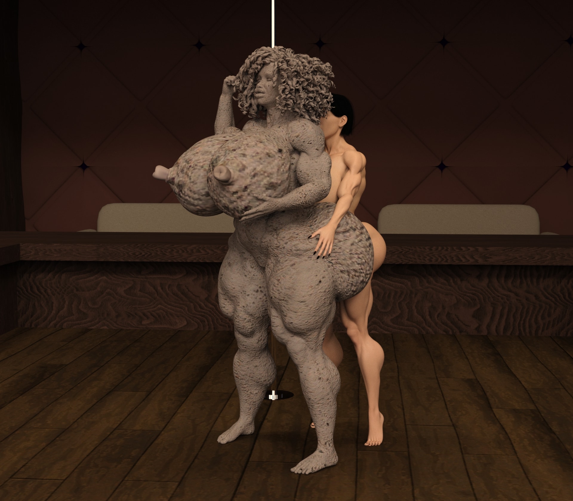 Dzcelestial3D models curvy femalebodybuilders busty bimbo