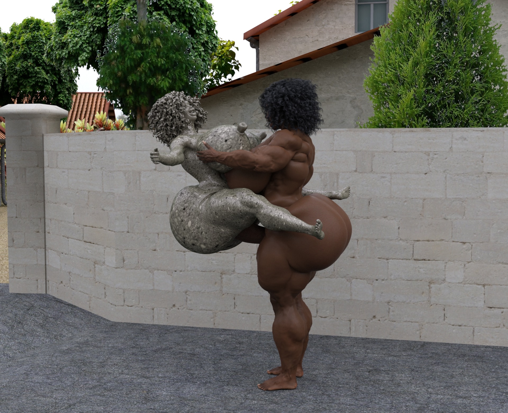 Dzcelestial3D models curvy femalebodybuilders busty bimbo