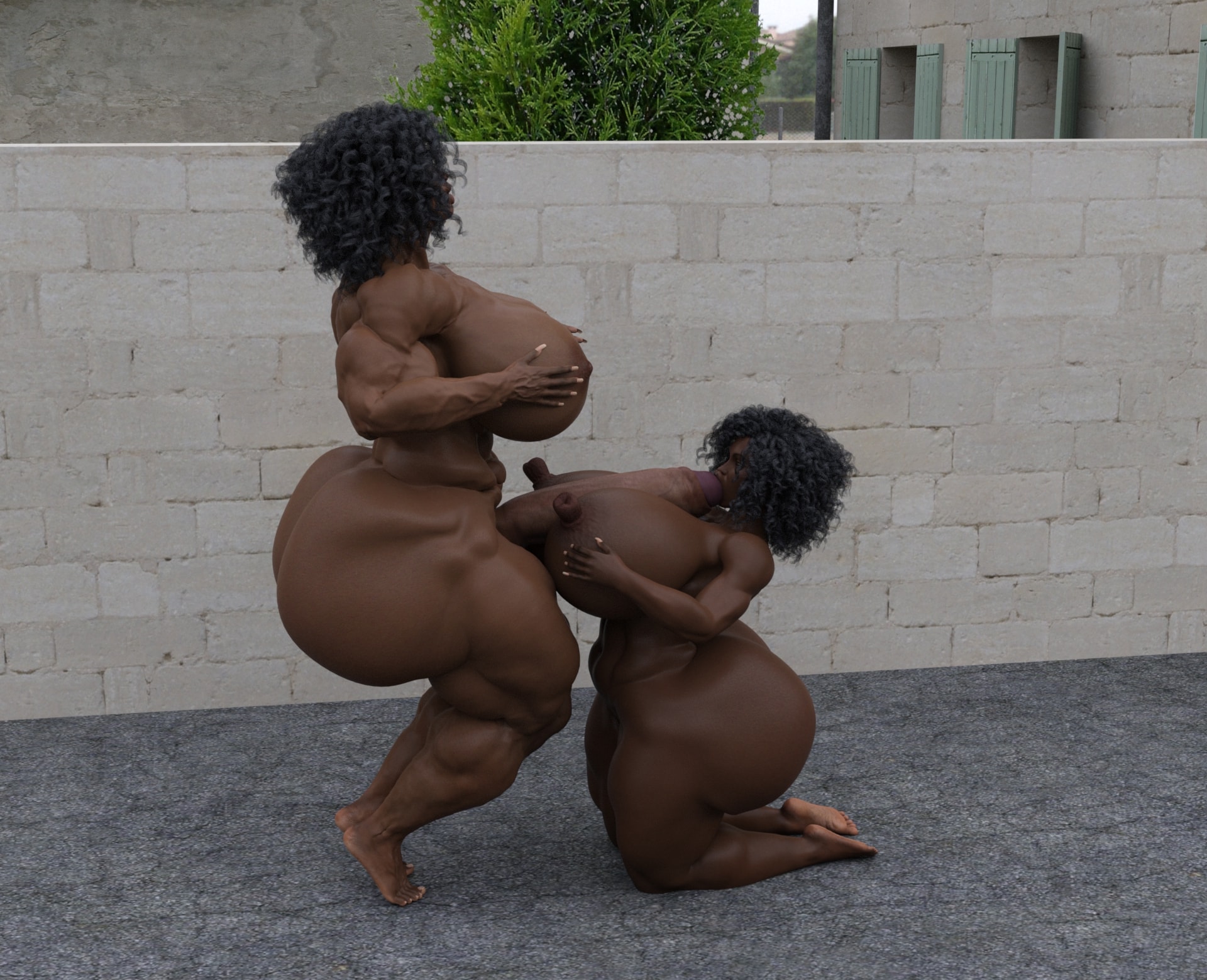 Dzcelestial3D models curvy femalebodybuilders busty bimbo