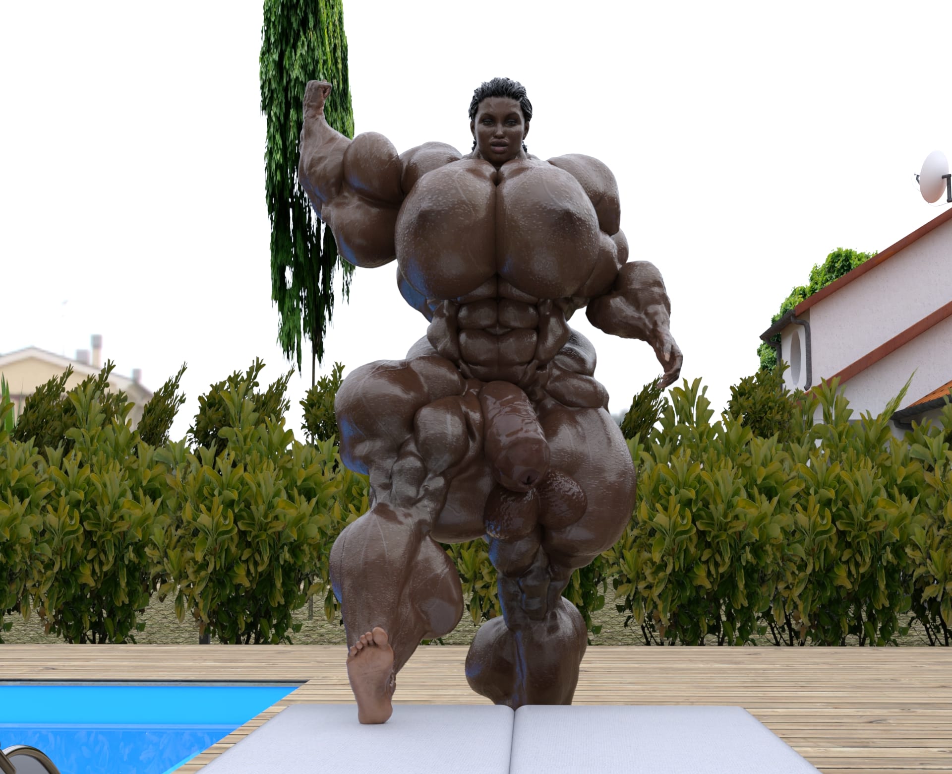 Dzcelestial3D models curvy femalebodybuilders busty bimbo